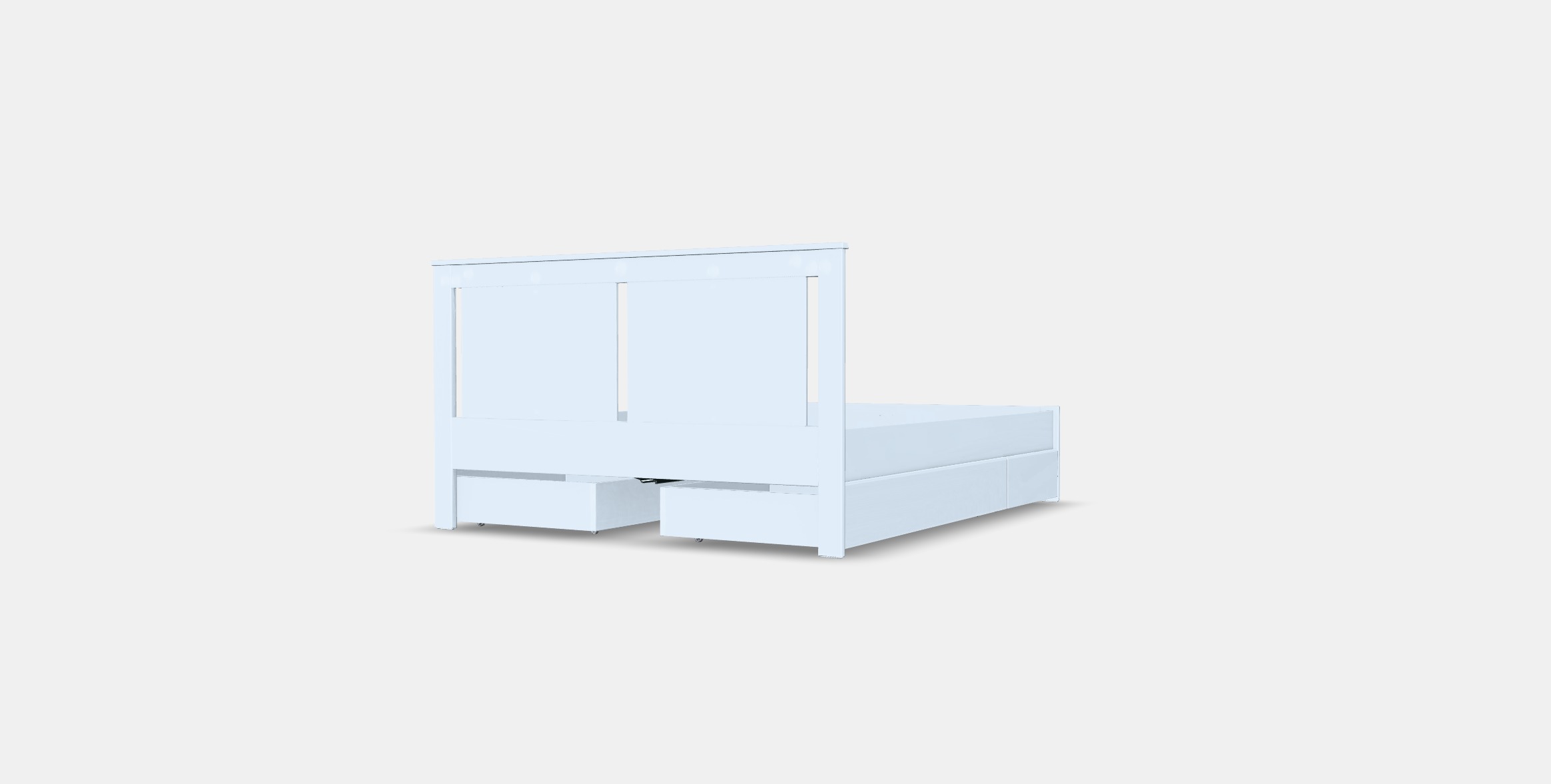 SONGESAND Bed frame with 4 storage boxes 7 3D model_5