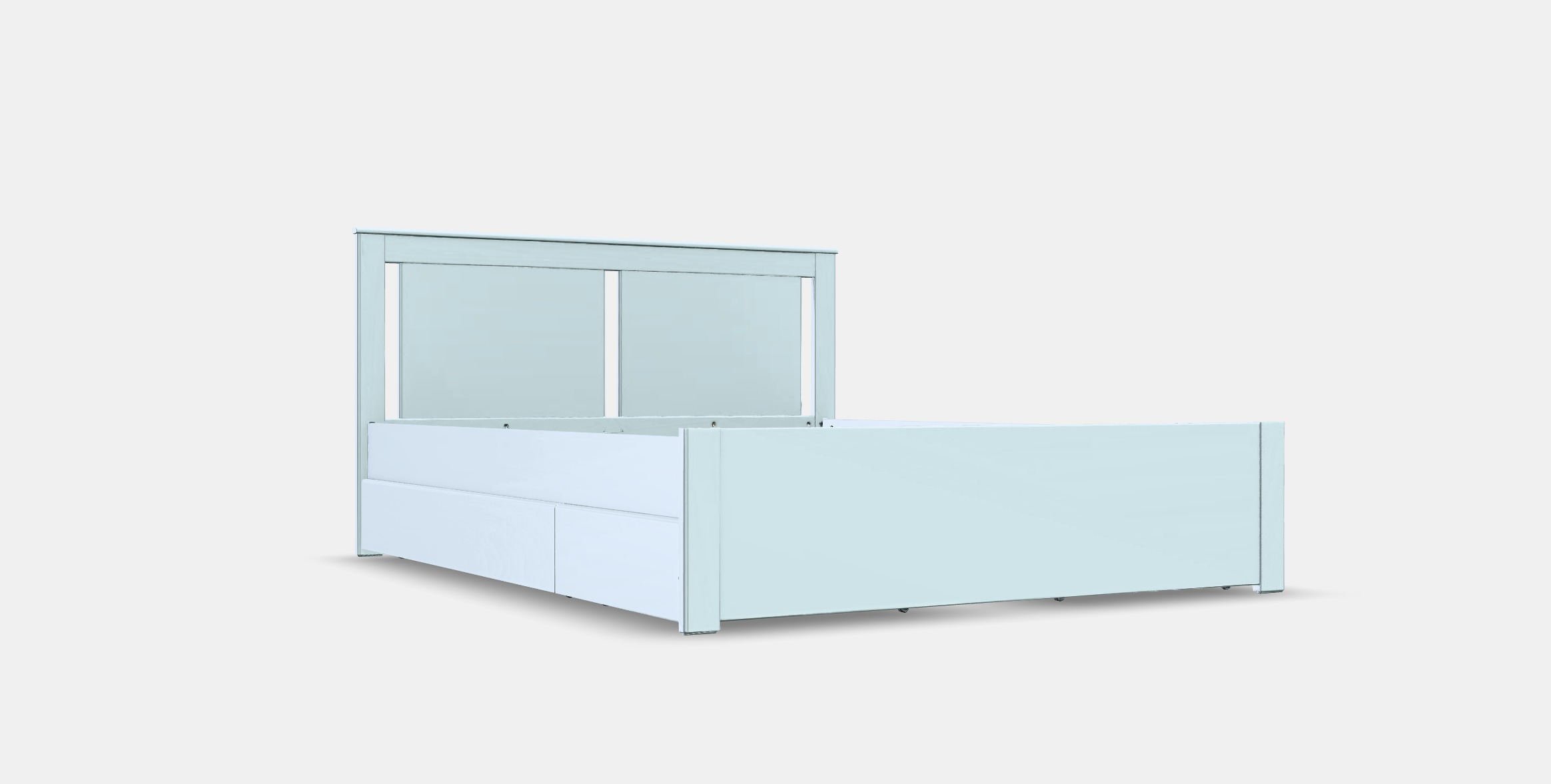 SONGESAND Bed frame with 4 storage boxes 7 3D model_9