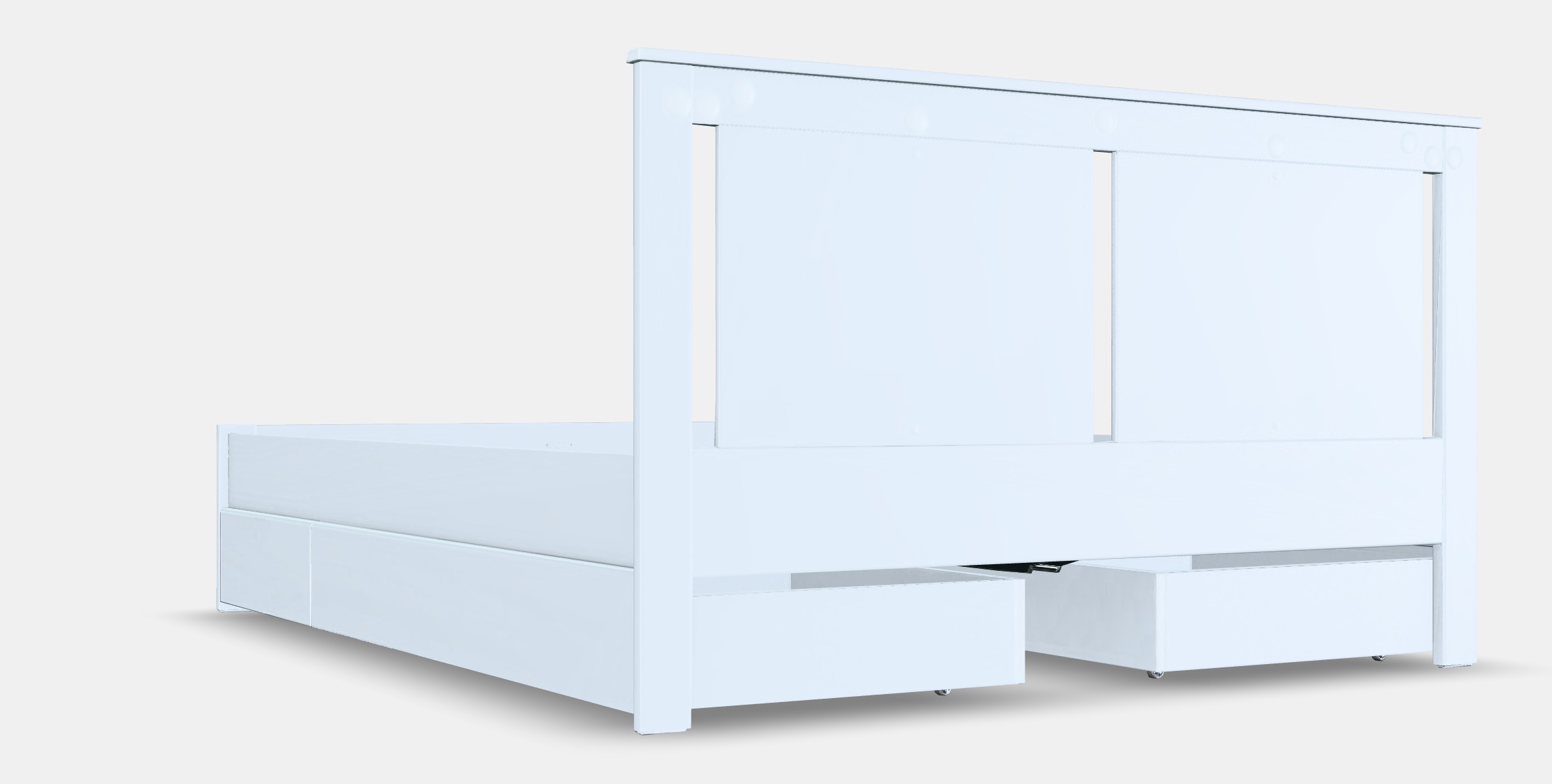 SONGESAND Bed frame with 4 storage boxes 7 3D model_2