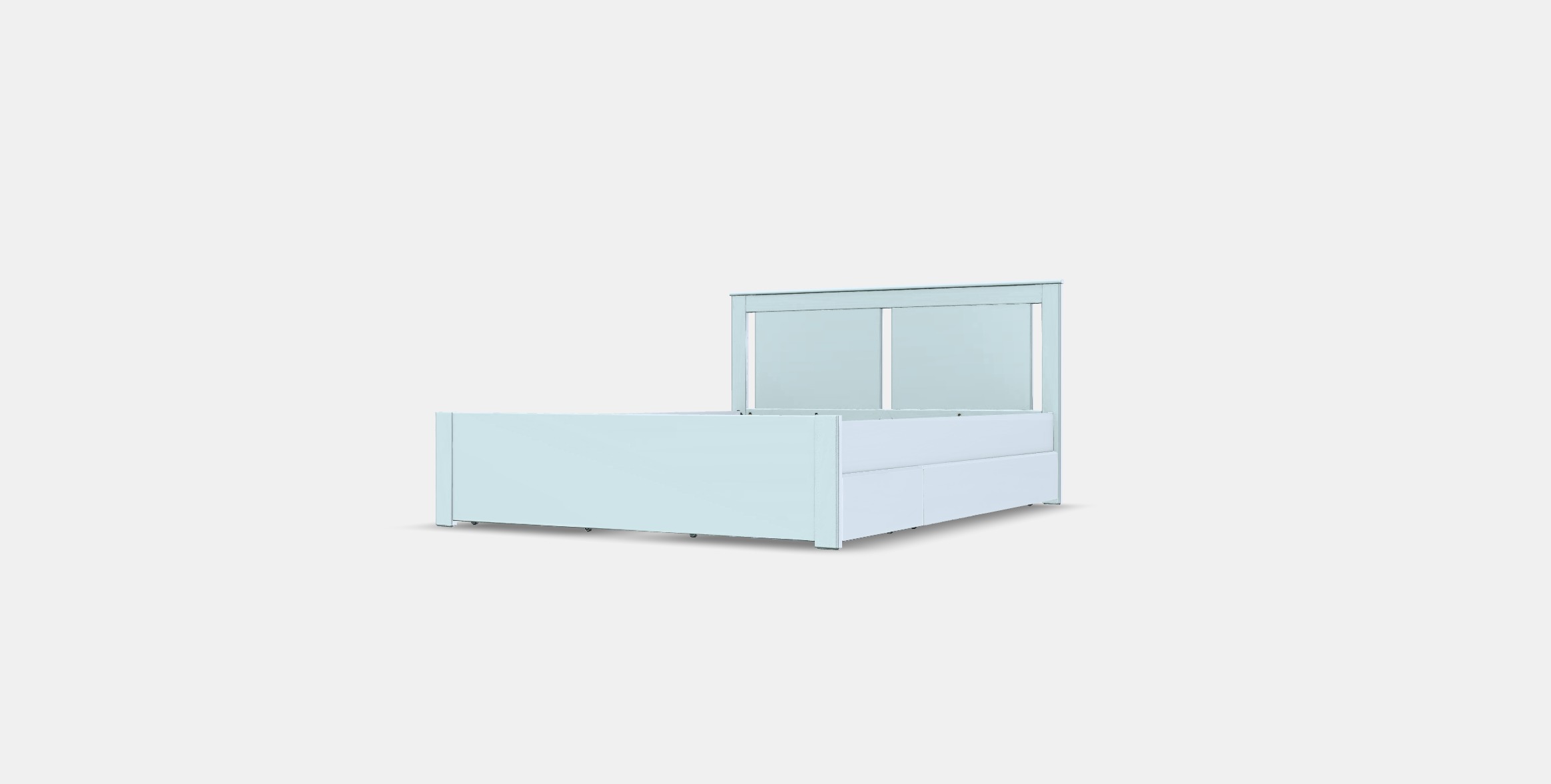 SONGESAND Bed frame with 4 storage boxes 7 3D model_12