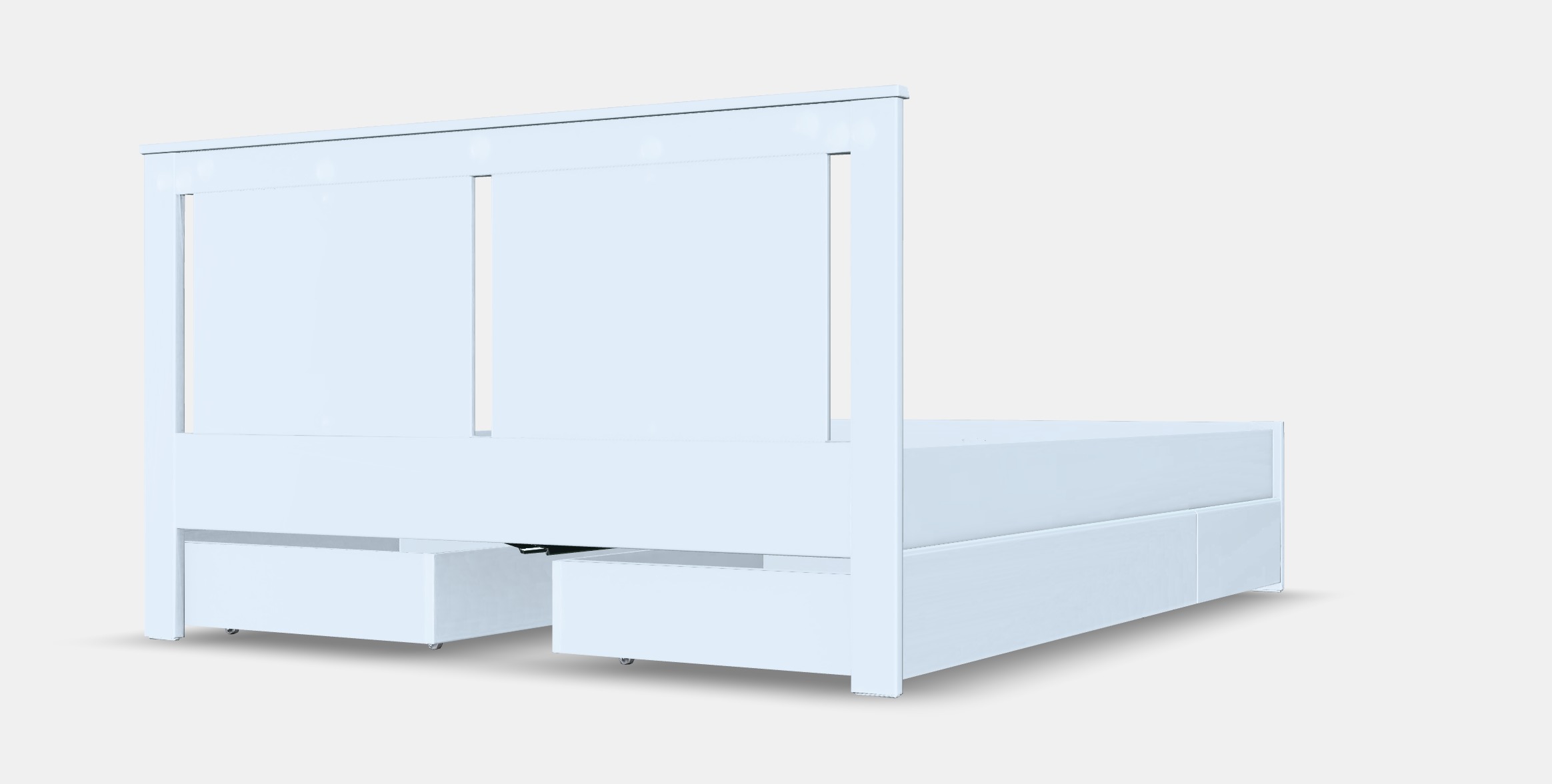 SONGESAND Bed frame with 4 storage boxes 7 3D model_6