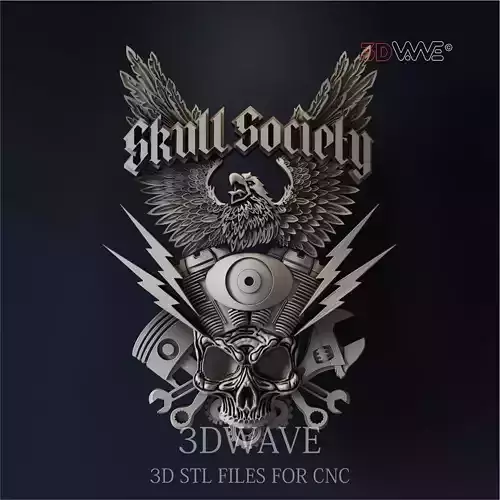 BIKERS EAGLE 3d stl file for CNC