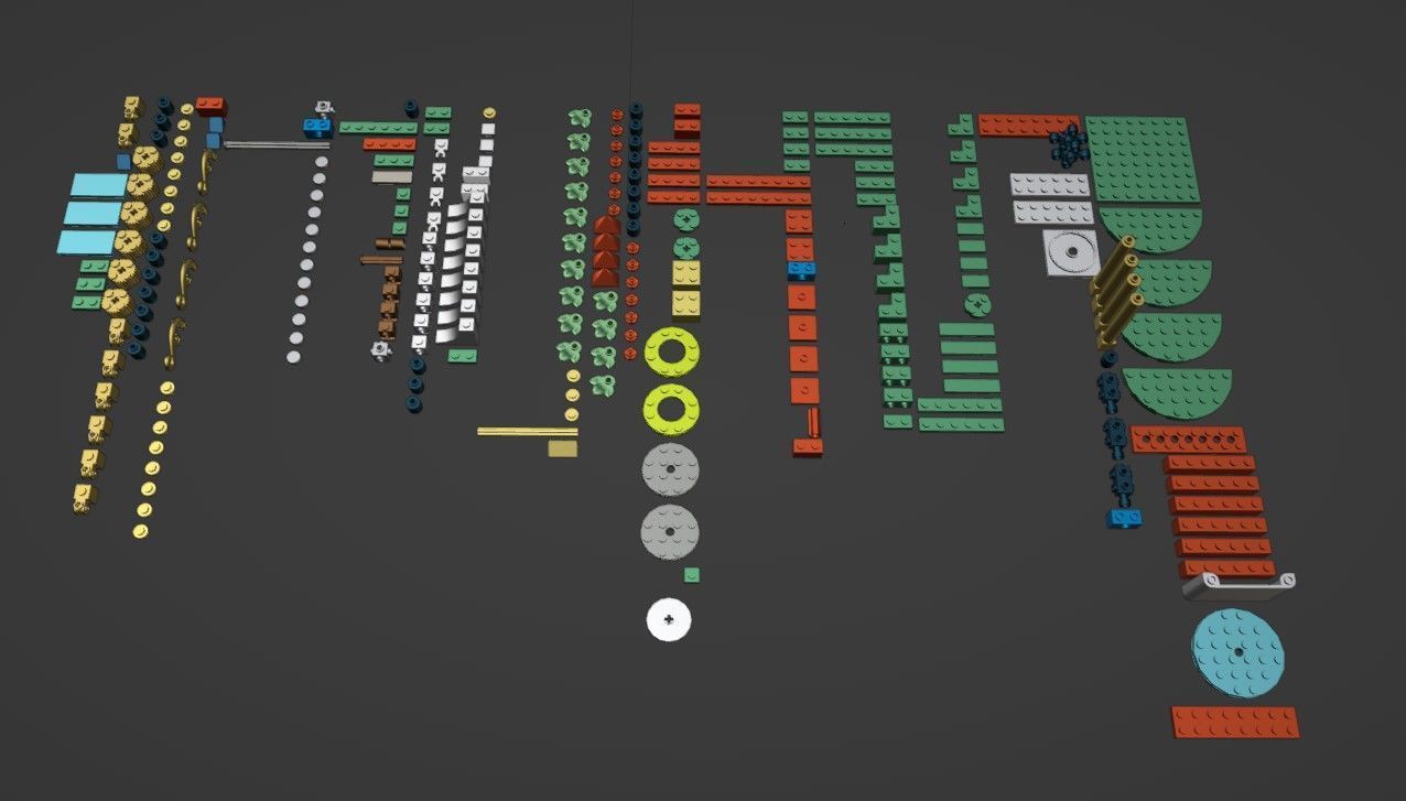 PixelBricks3D - Lego Christmas Carousel  3D print model_3