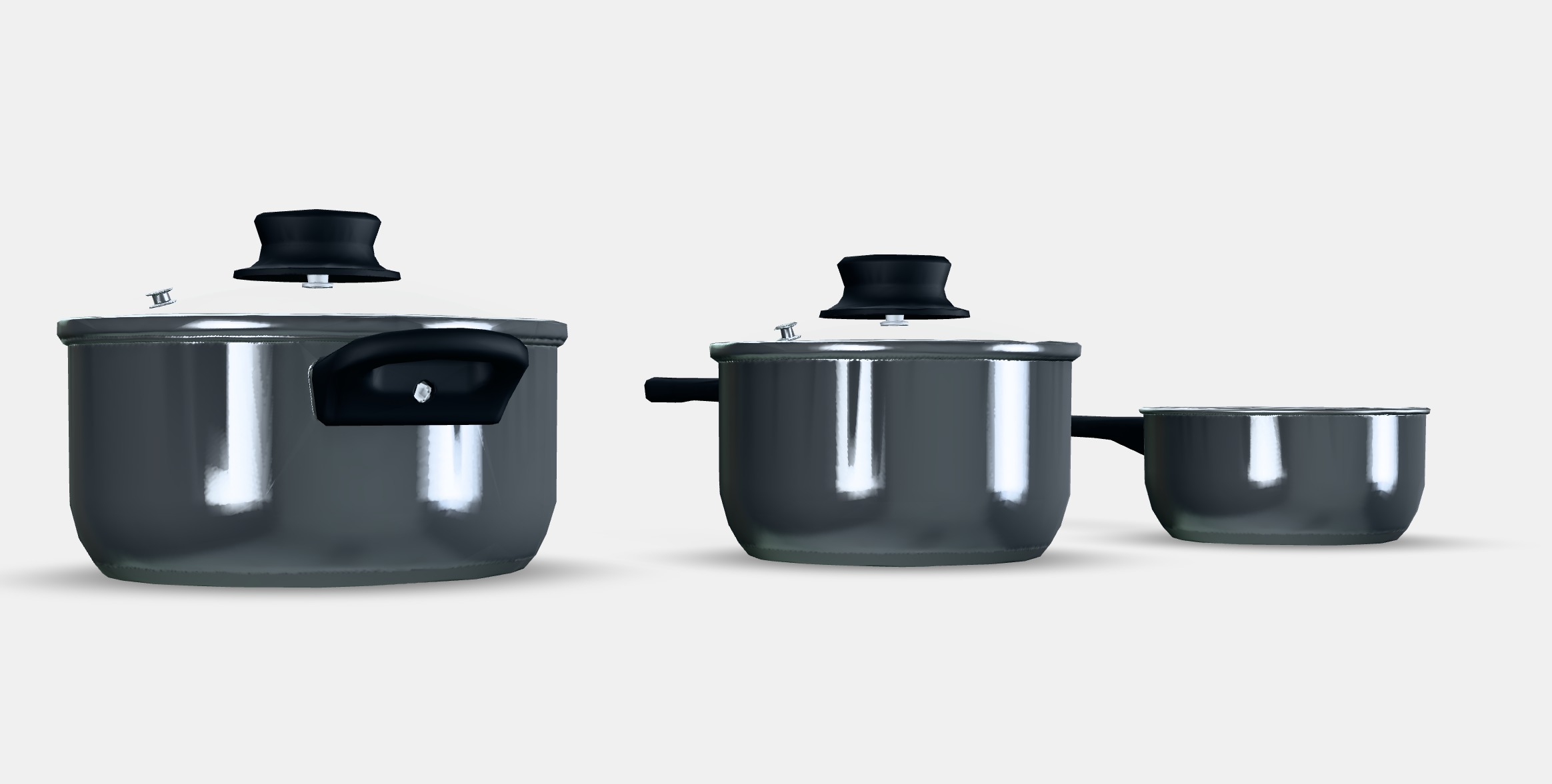ANNONS 5-piece cookware set 1 Low-poly 3D model_2