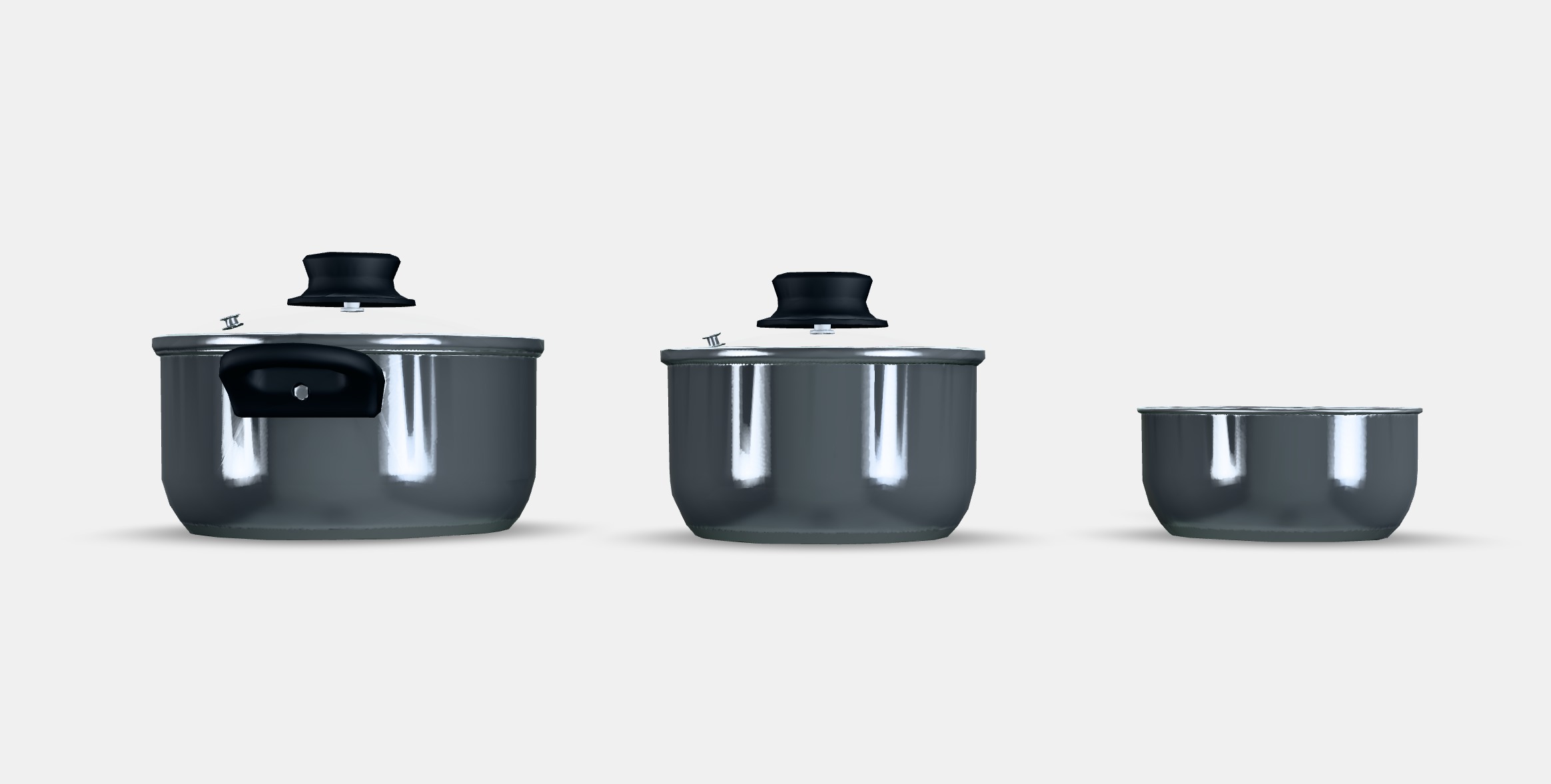 ANNONS 5-piece cookware set 1 Low-poly 3D model_15