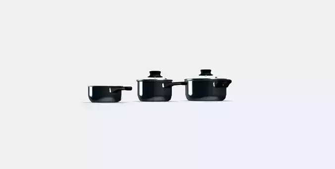ANNONS 5-piece cookware set 1 Low-poly 3D model