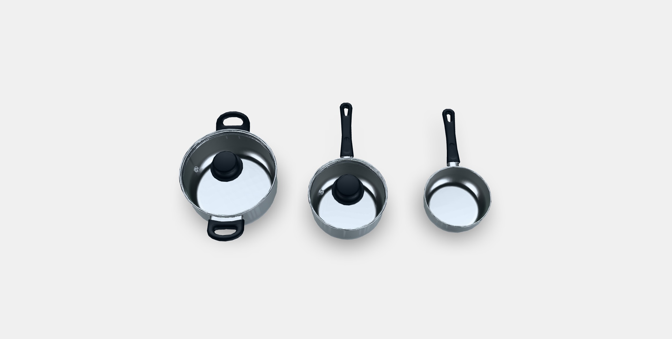 ANNONS 5-piece cookware set 1 Low-poly 3D model_3