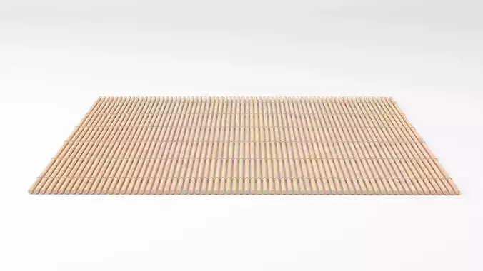 Asian traditional food bamboo mat 3d model