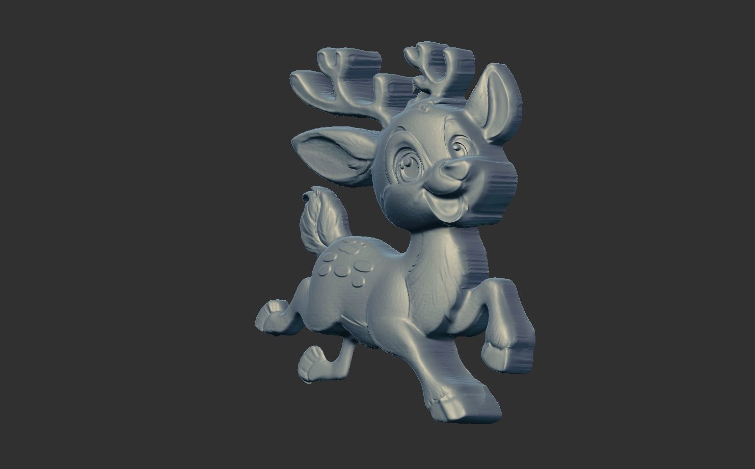 cartoon deer 3dmodel 3D print model_3