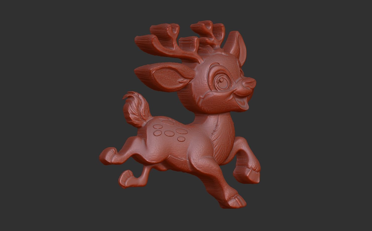 cartoon deer 3dmodel 3D print model_1