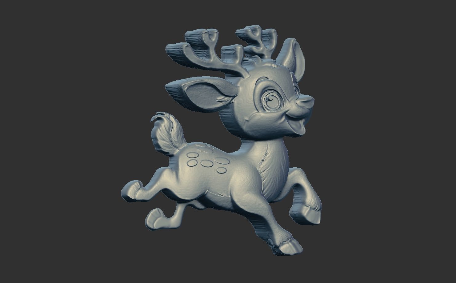 cartoon deer 3dmodel 3D print model_6