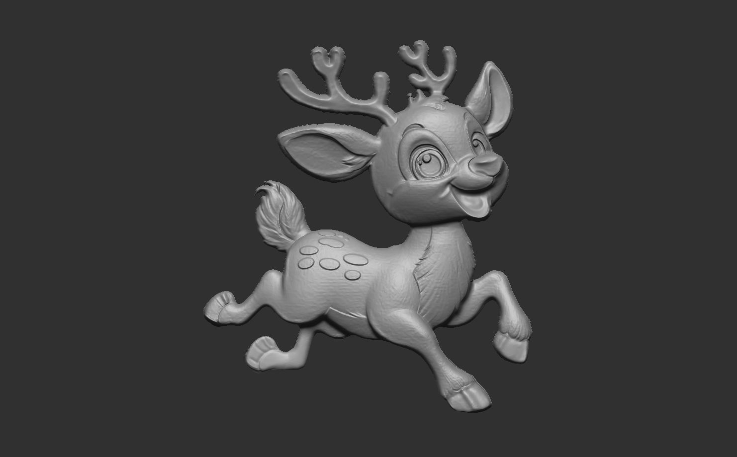 cartoon deer 3dmodel 3D print model_11