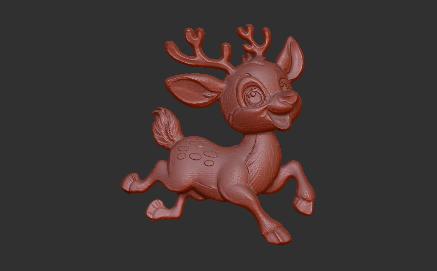 cartoon deer 3dmodel 3D print model_12