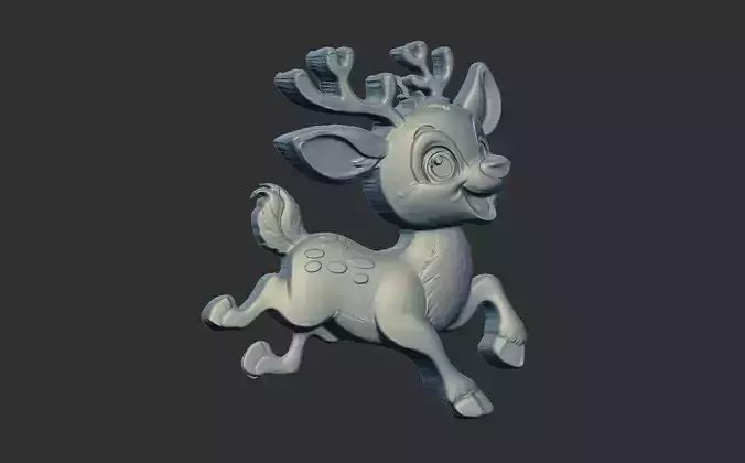 cartoon deer 3dmodel 3D print model
