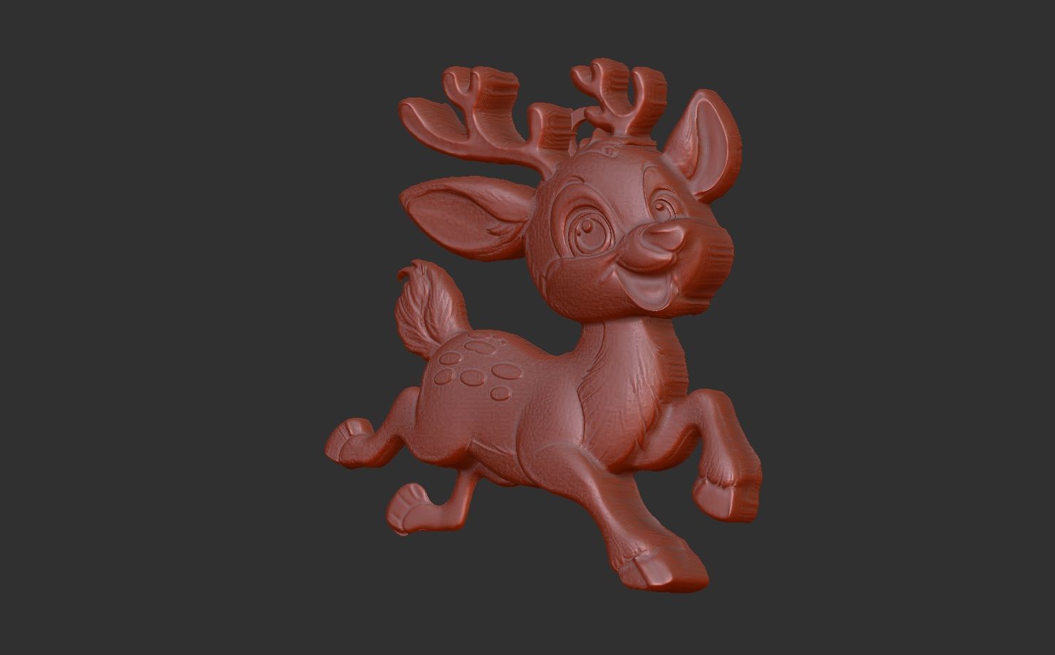 cartoon deer 3dmodel 3D print model_8