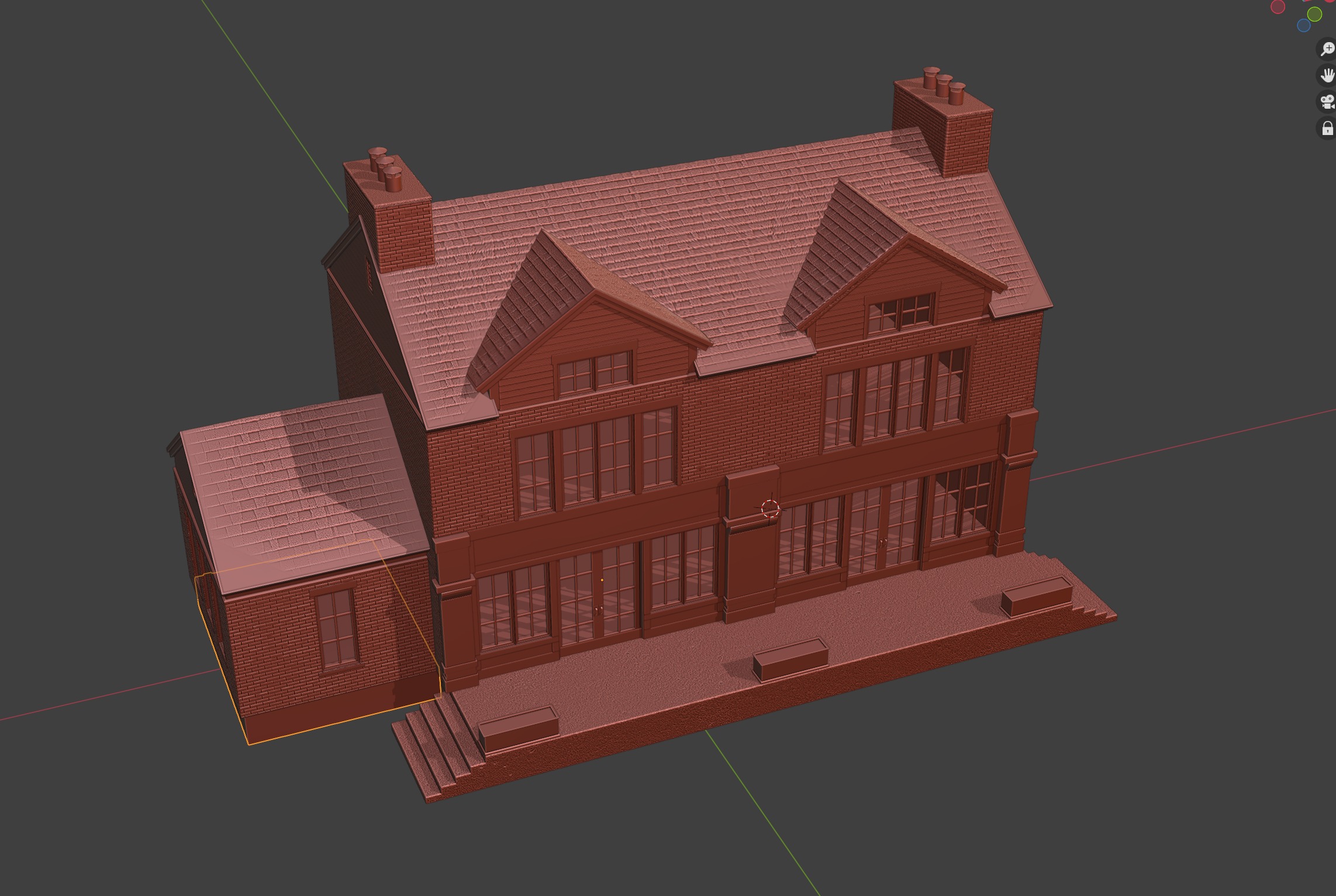 Model Railway - HO Scale - Brick Roadside Pub - 4 Variations 3D print model_10