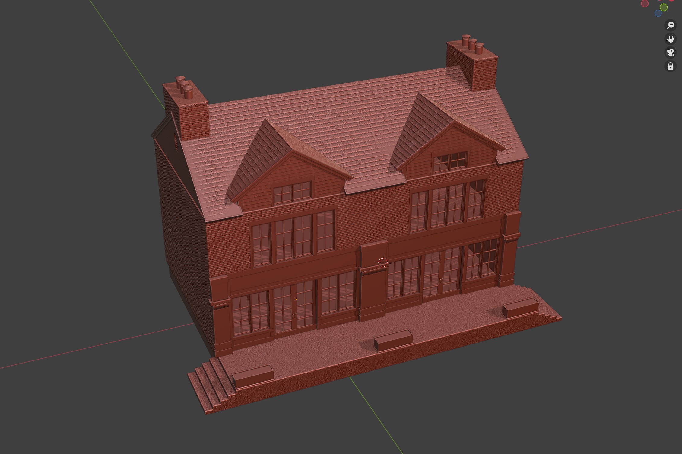 Model Railway - HO Scale - Brick Roadside Pub - 4 Variations 3D print model_9