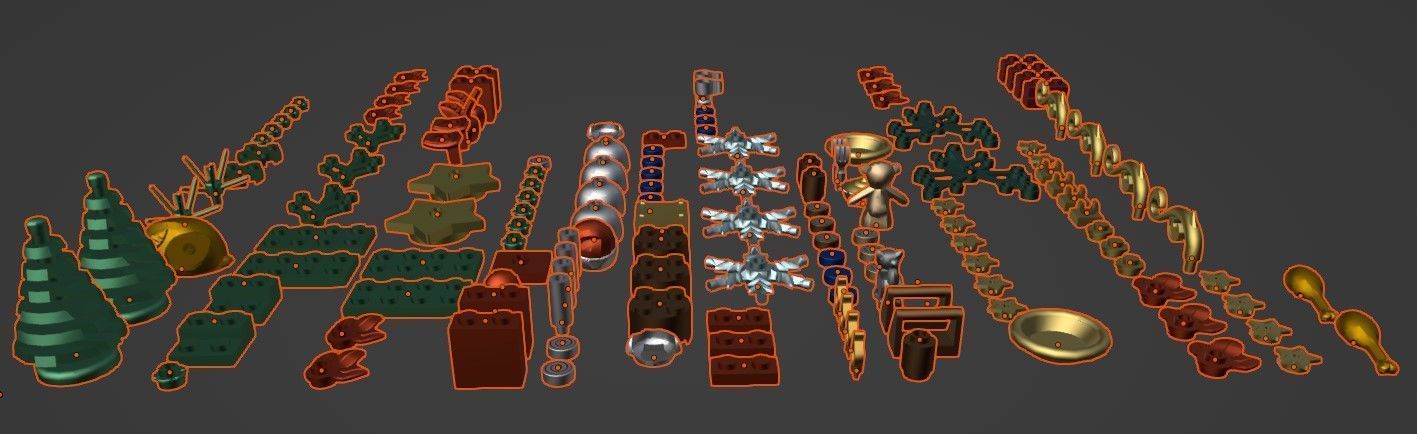 PixelBricks3D - Lego Christmas Fun Set  3D print model_2