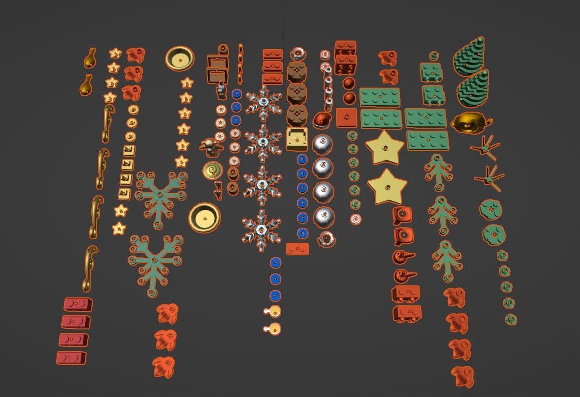 PixelBricks3D - Lego Christmas Fun Set  3D print model_4