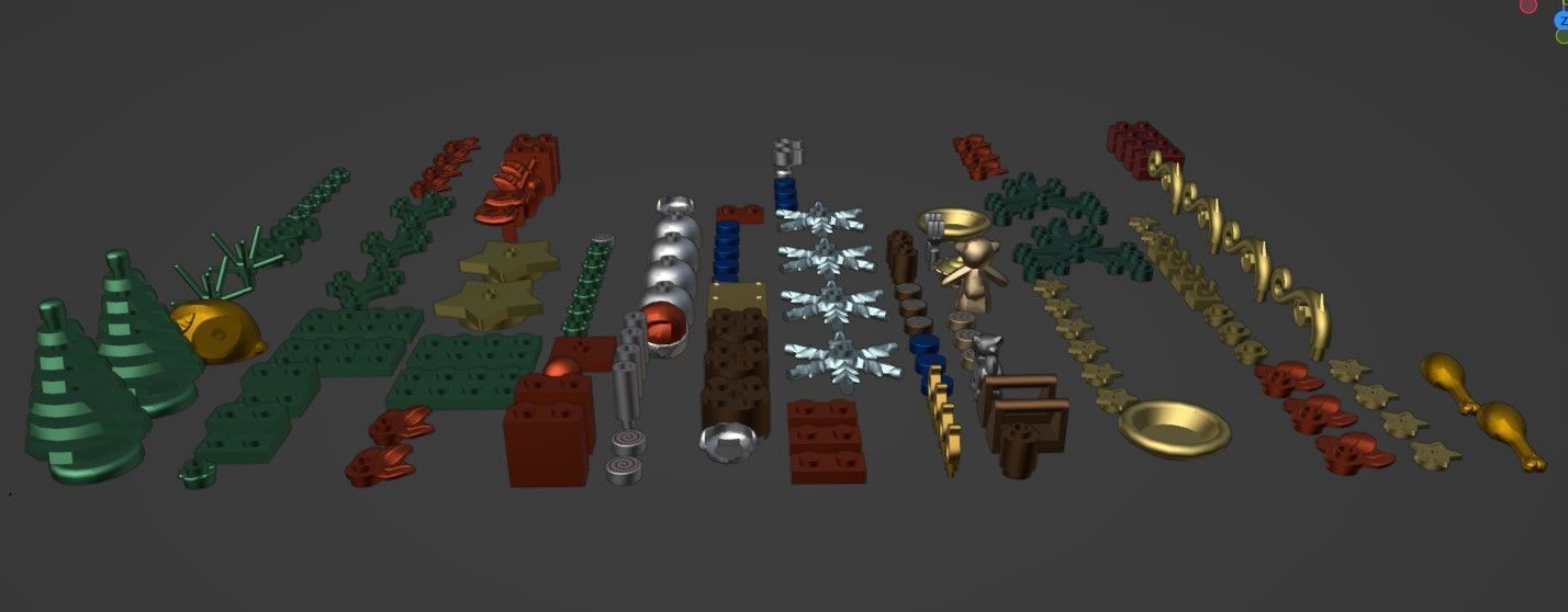 PixelBricks3D - Lego Christmas Fun Set  3D print model_1