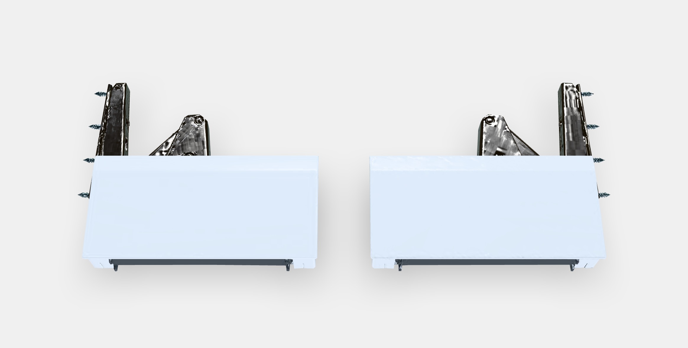 UTRUSTA Hinge w damper for horizontal door Low-poly 3D model_4