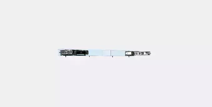 UTRUSTA Hinge w damper for horizontal door Low-poly 3D model