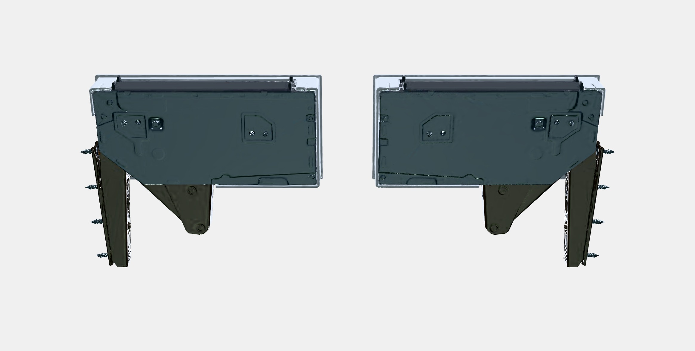 UTRUSTA Hinge w damper for horizontal door Low-poly 3D model_8