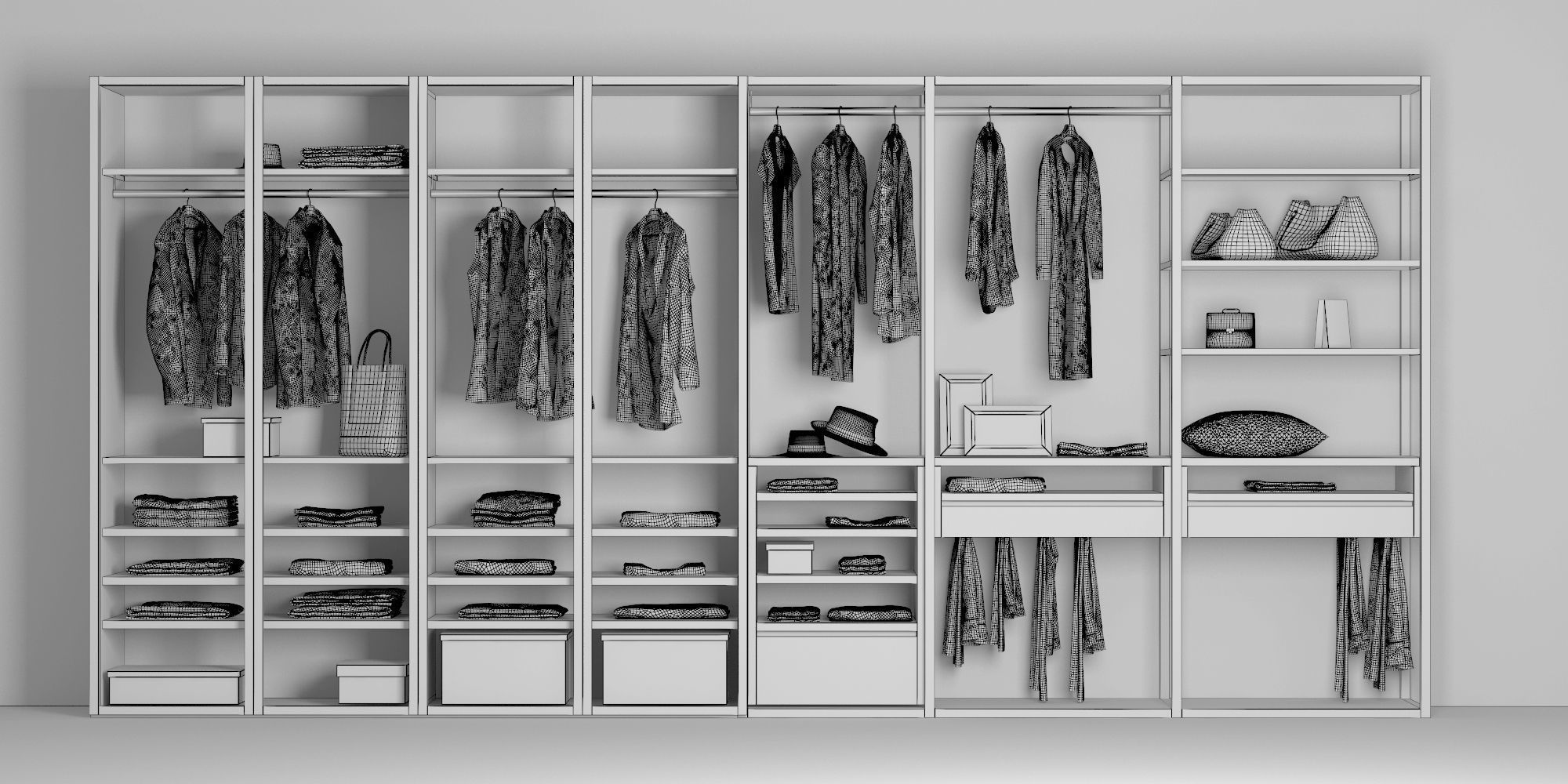 Wardrobe 3D model_4