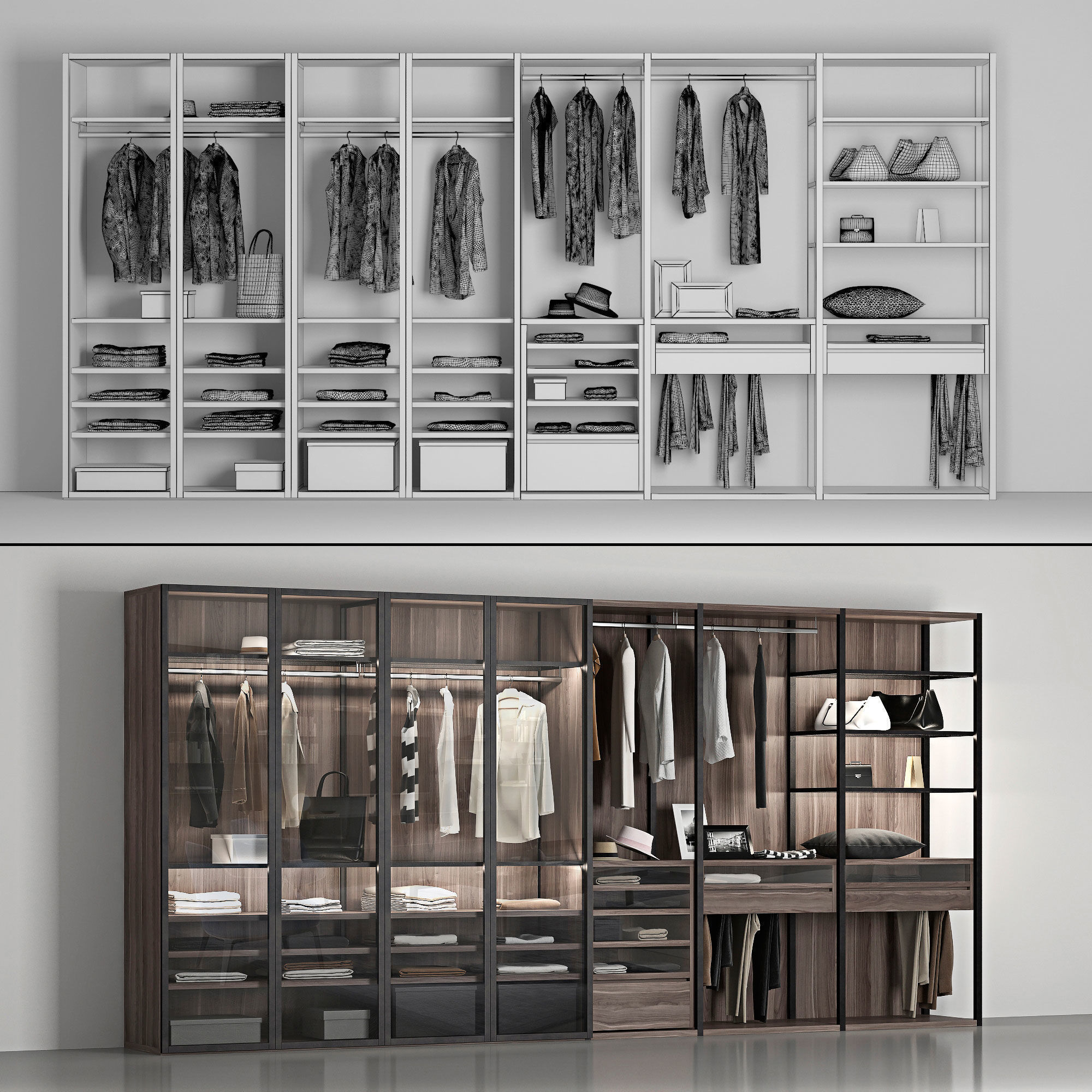 Wardrobe 3D model_2