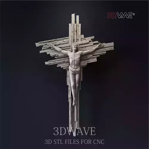 CRUCIFIXION 3d stl files for CNC