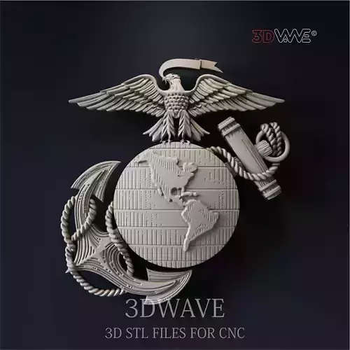 USMC SEAL 3d stl files for CNC