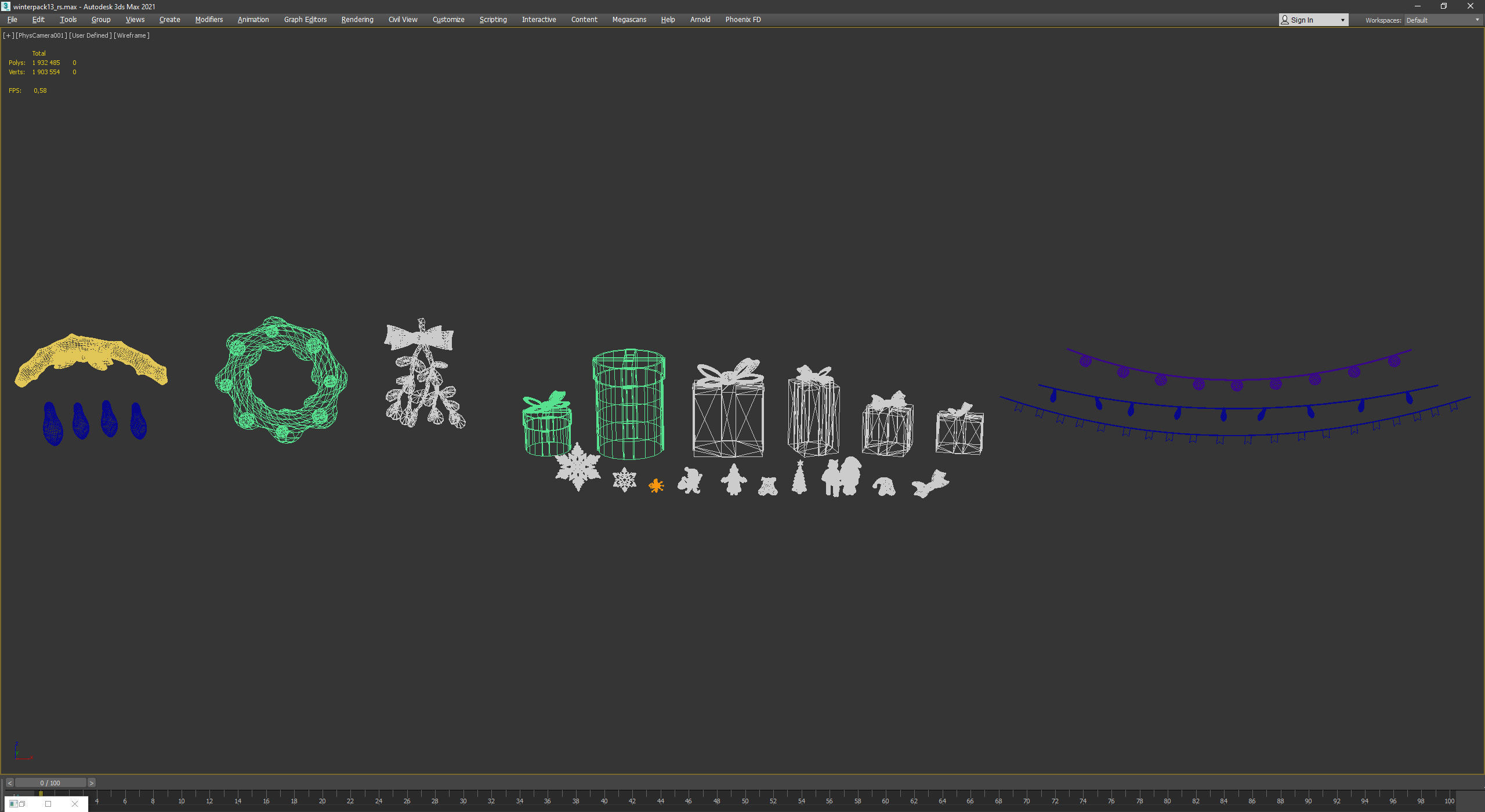 Stylized Winter City Asset Pack 200 Assets Low-poly 3D model_58