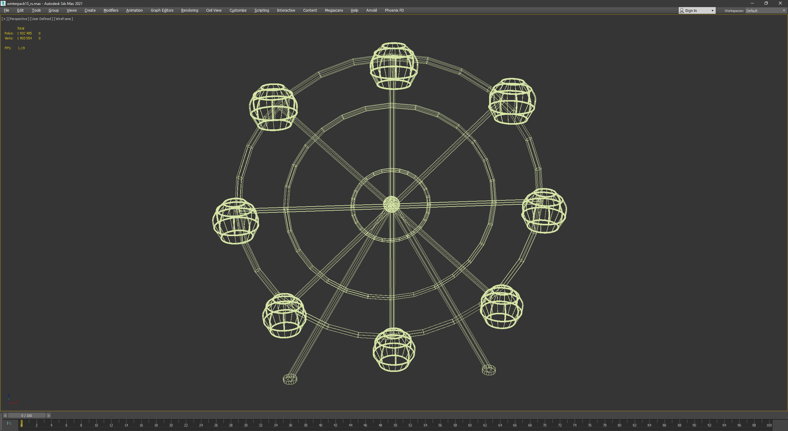 Stylized Winter City Asset Pack 200 Assets Low-poly 3D model_41