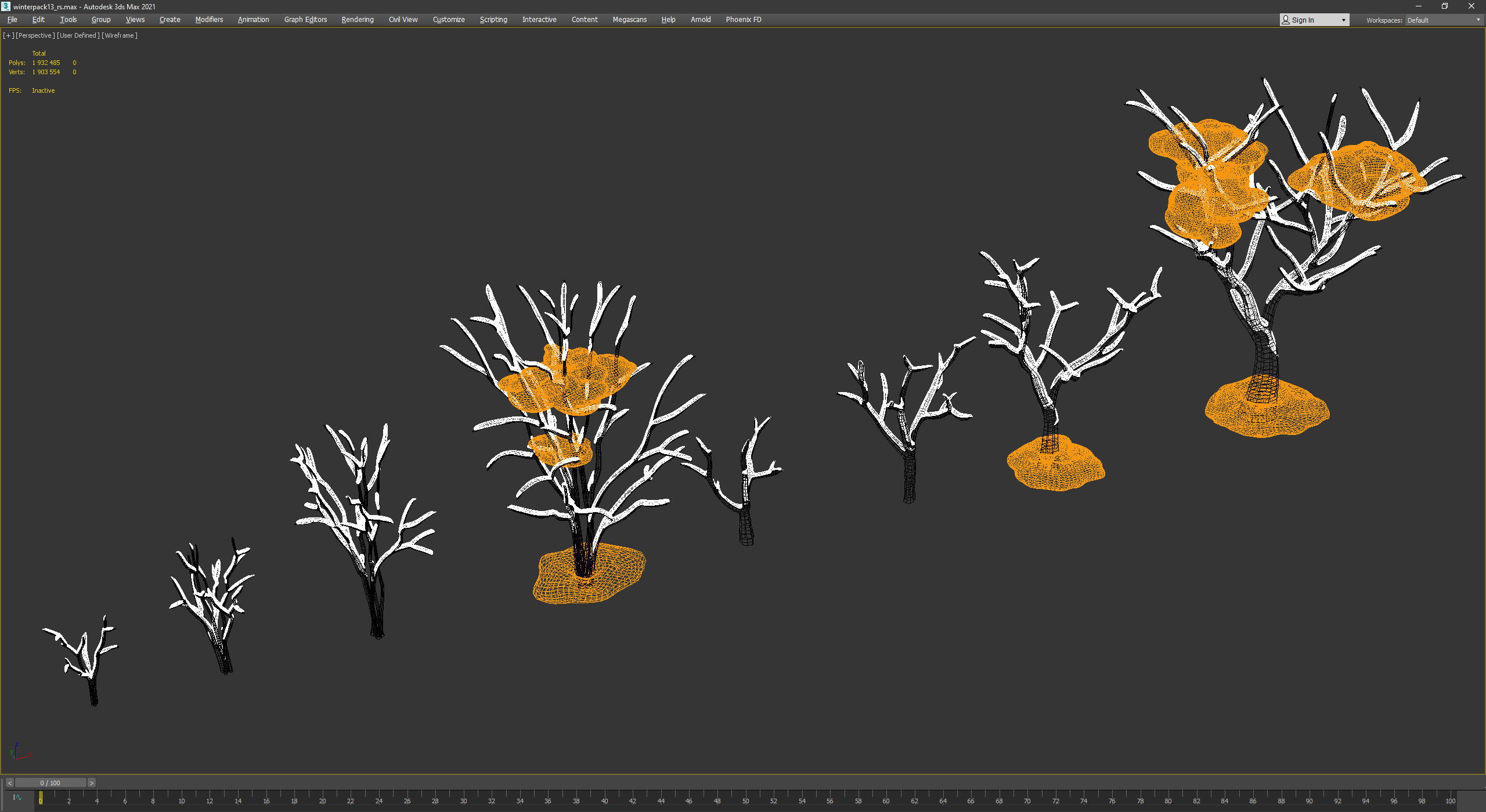 Stylized Winter City Asset Pack 200 Assets Low-poly 3D model_54