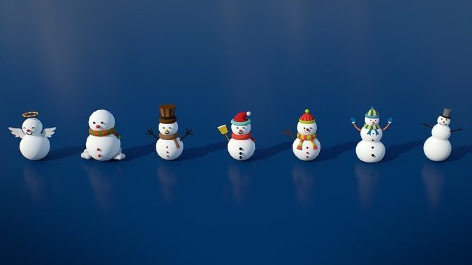 Stylized Winter City Asset Pack 200 Assets - Modular Environment Low-poly 3D model 4