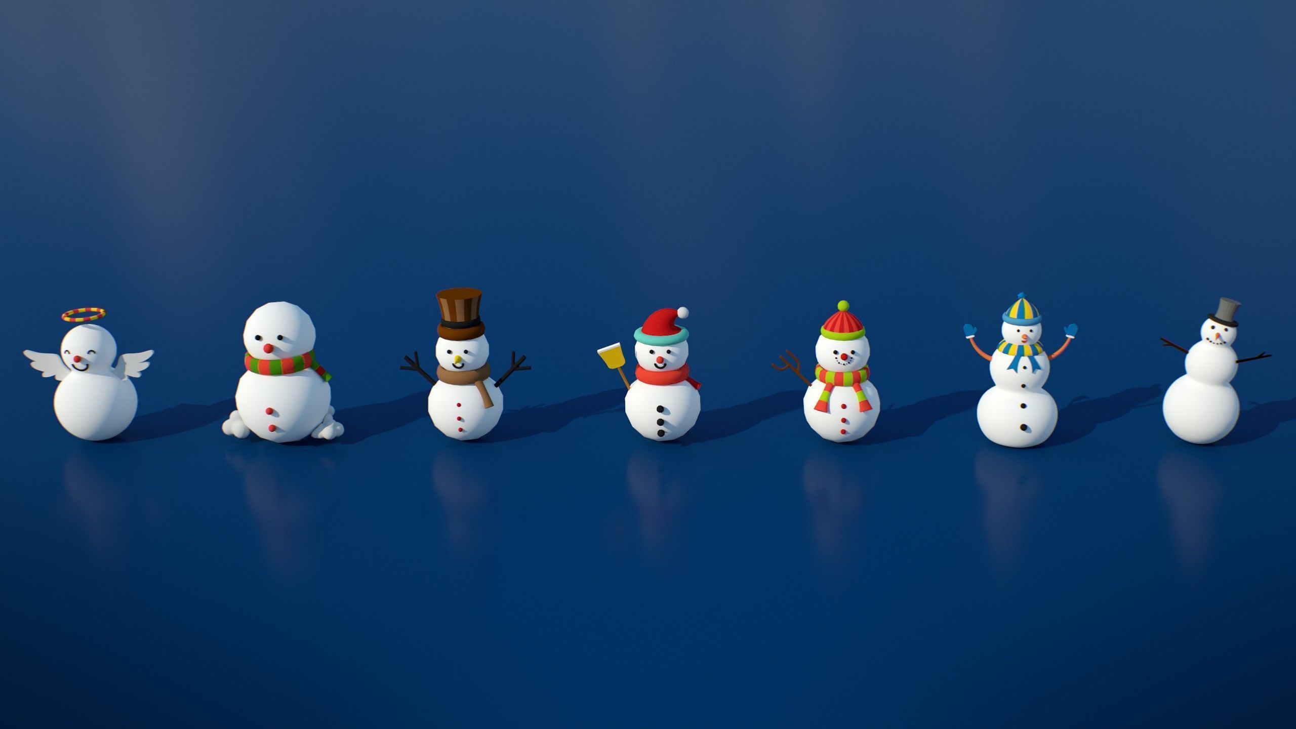 Stylized Winter City Asset Pack 200 Assets Low-poly 3D model_6