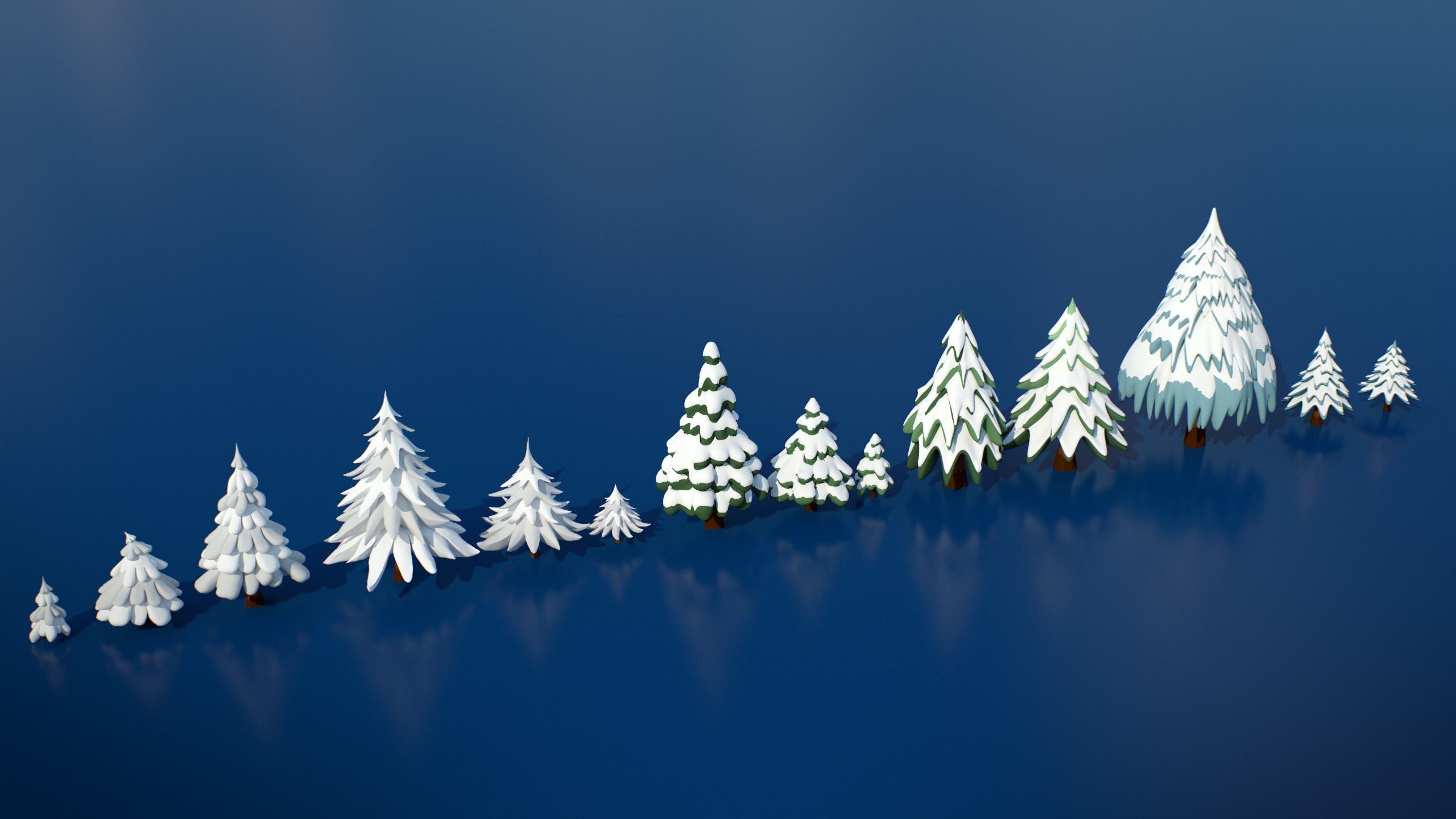 Stylized Winter City Asset Pack 200 Assets Low-poly 3D model_11