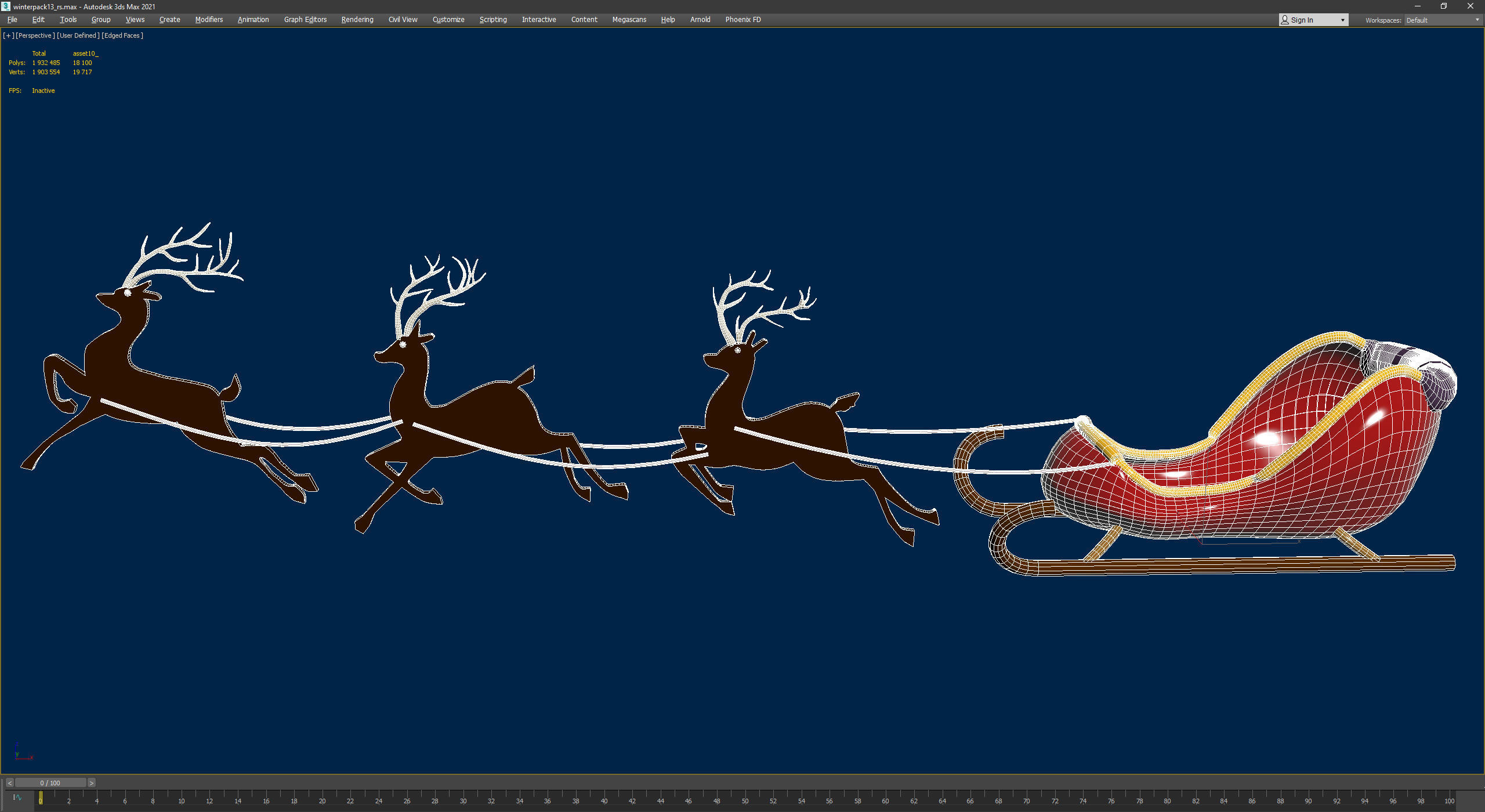 Stylized Winter City Asset Pack 200 Assets Low-poly 3D model_48