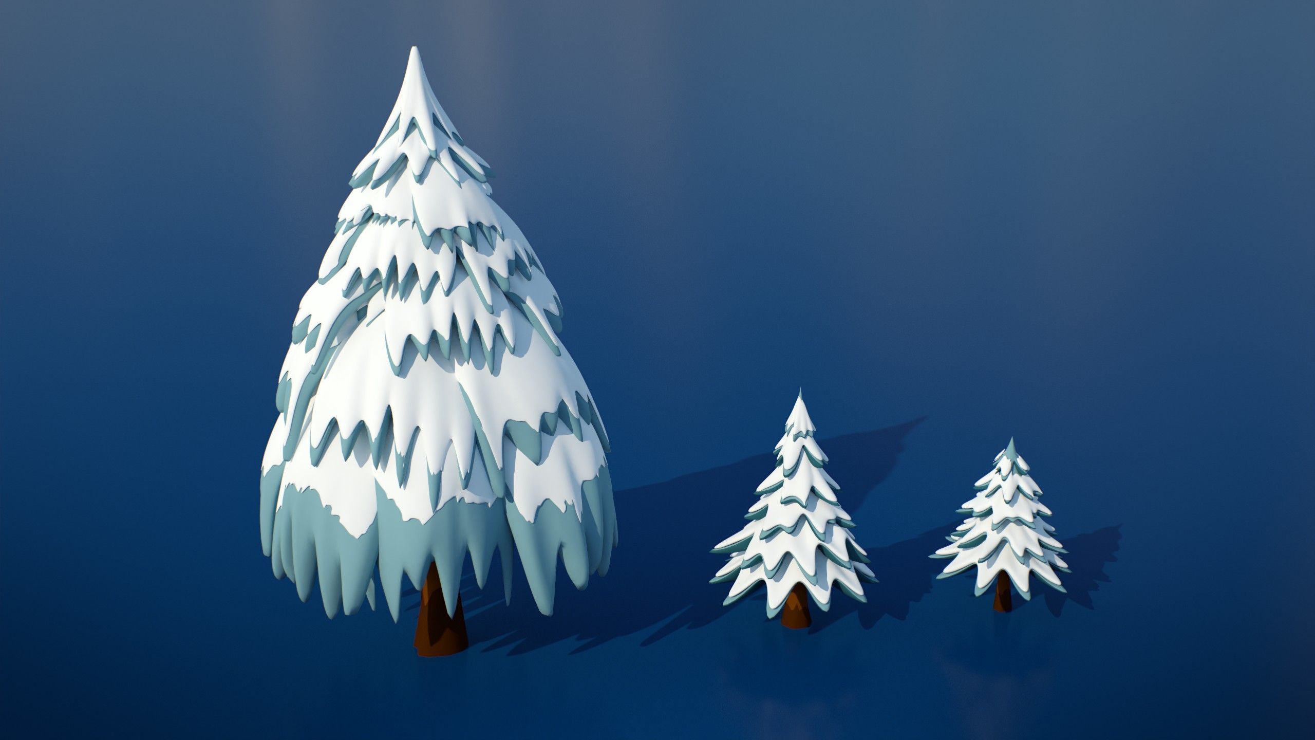 Stylized Winter City Asset Pack 200 Assets Low-poly 3D model_16