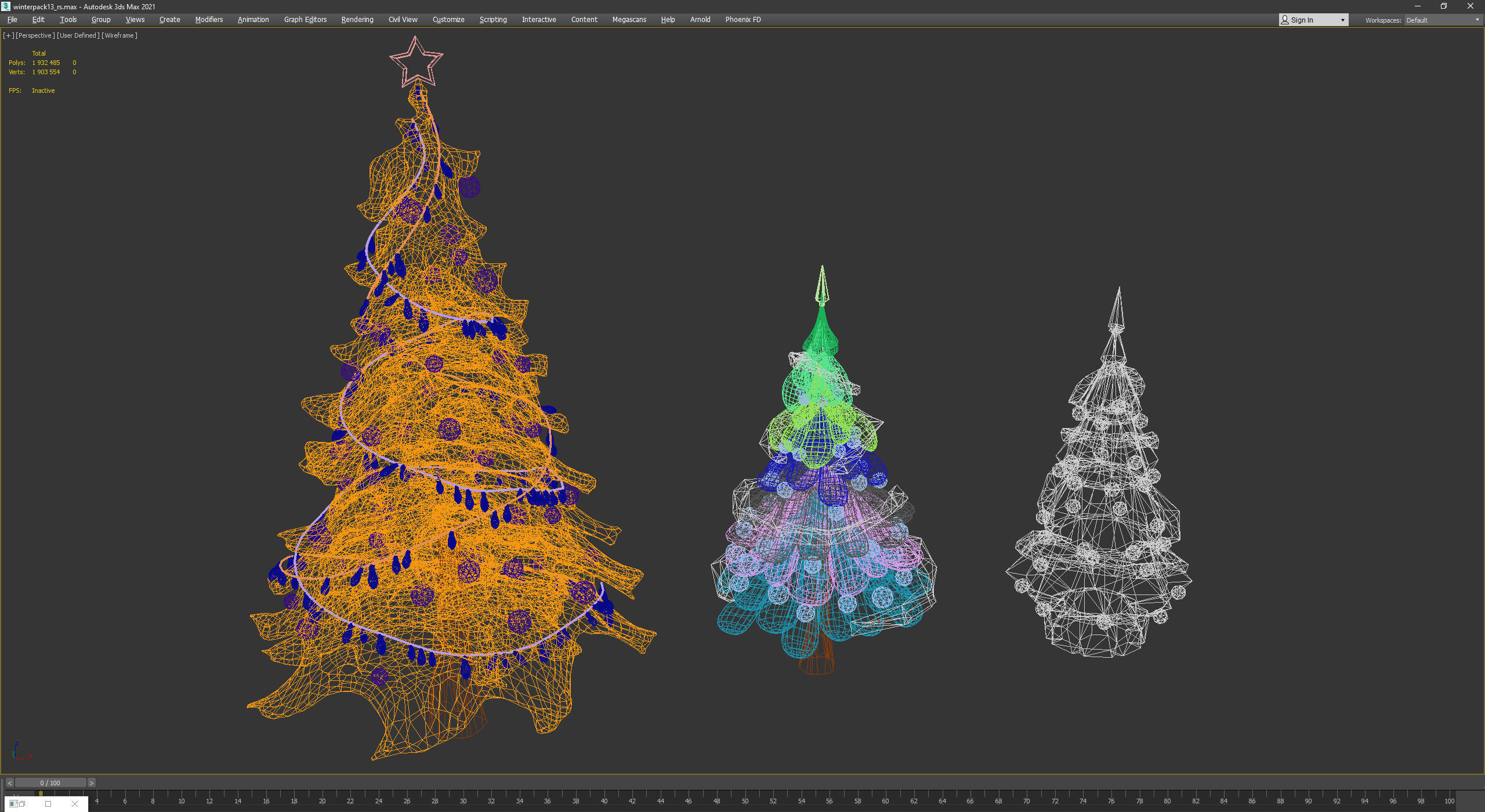 Stylized Winter City Asset Pack 200 Assets Low-poly 3D model_53