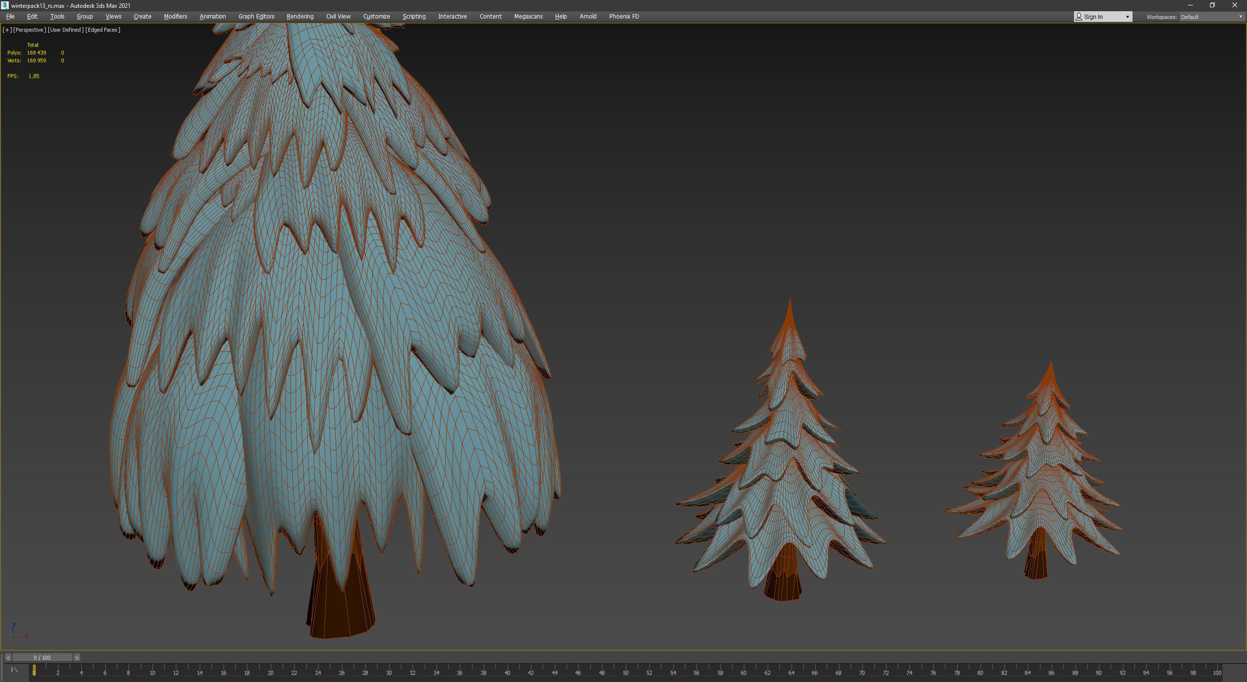 Stylized Winter City Asset Pack 200 Assets Low-poly 3D model_49