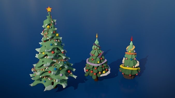 Stylized Winter City Asset Pack 200 Assets - Modular Environment Low-poly 3D model 7