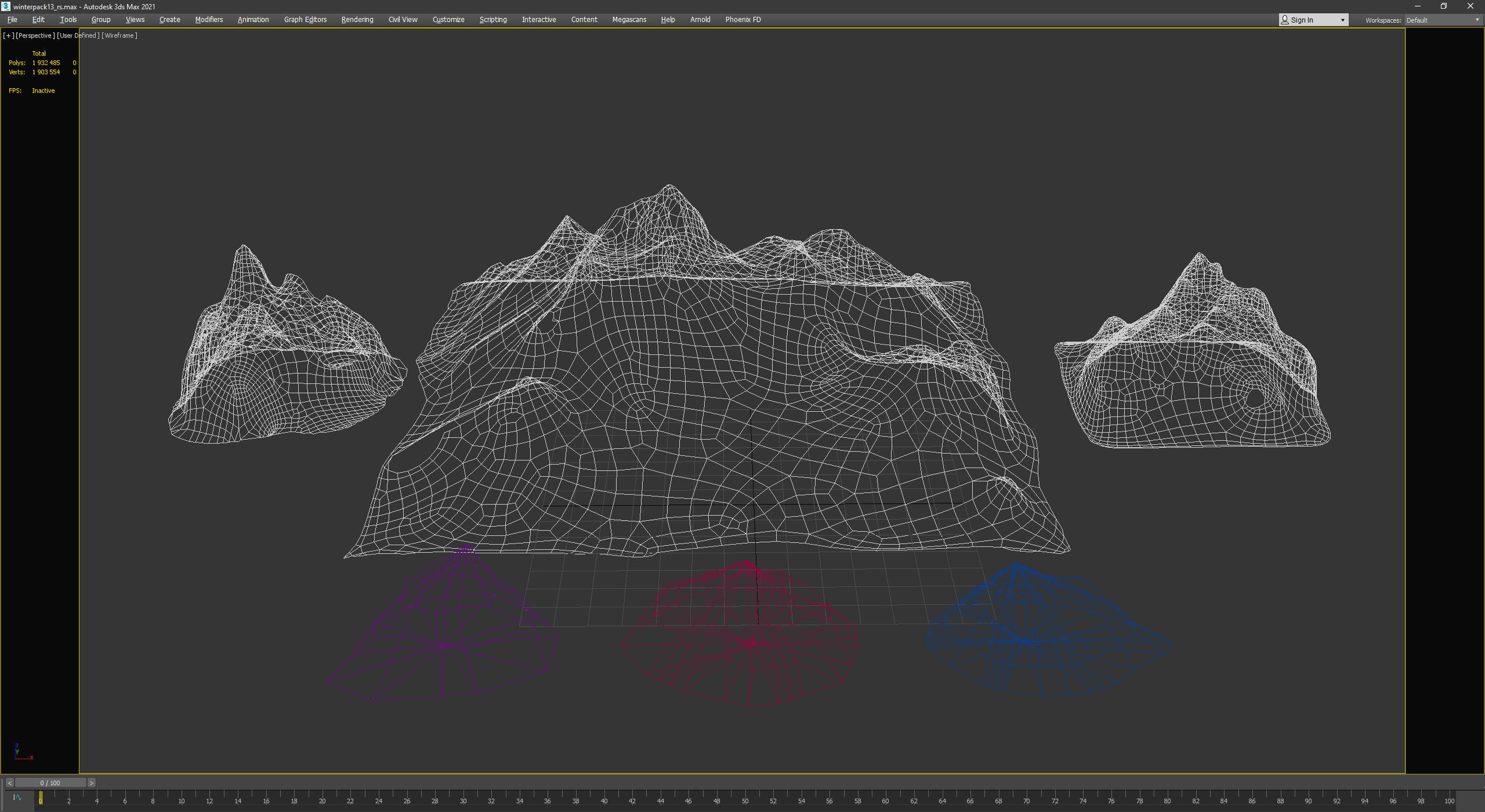 Stylized Winter City Asset Pack 200 Assets Low-poly 3D model_59