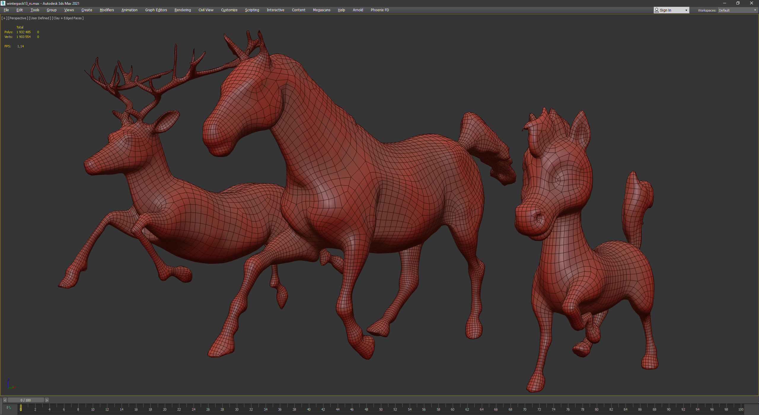 Stylized Winter City Asset Pack 200 Assets Low-poly 3D model_38