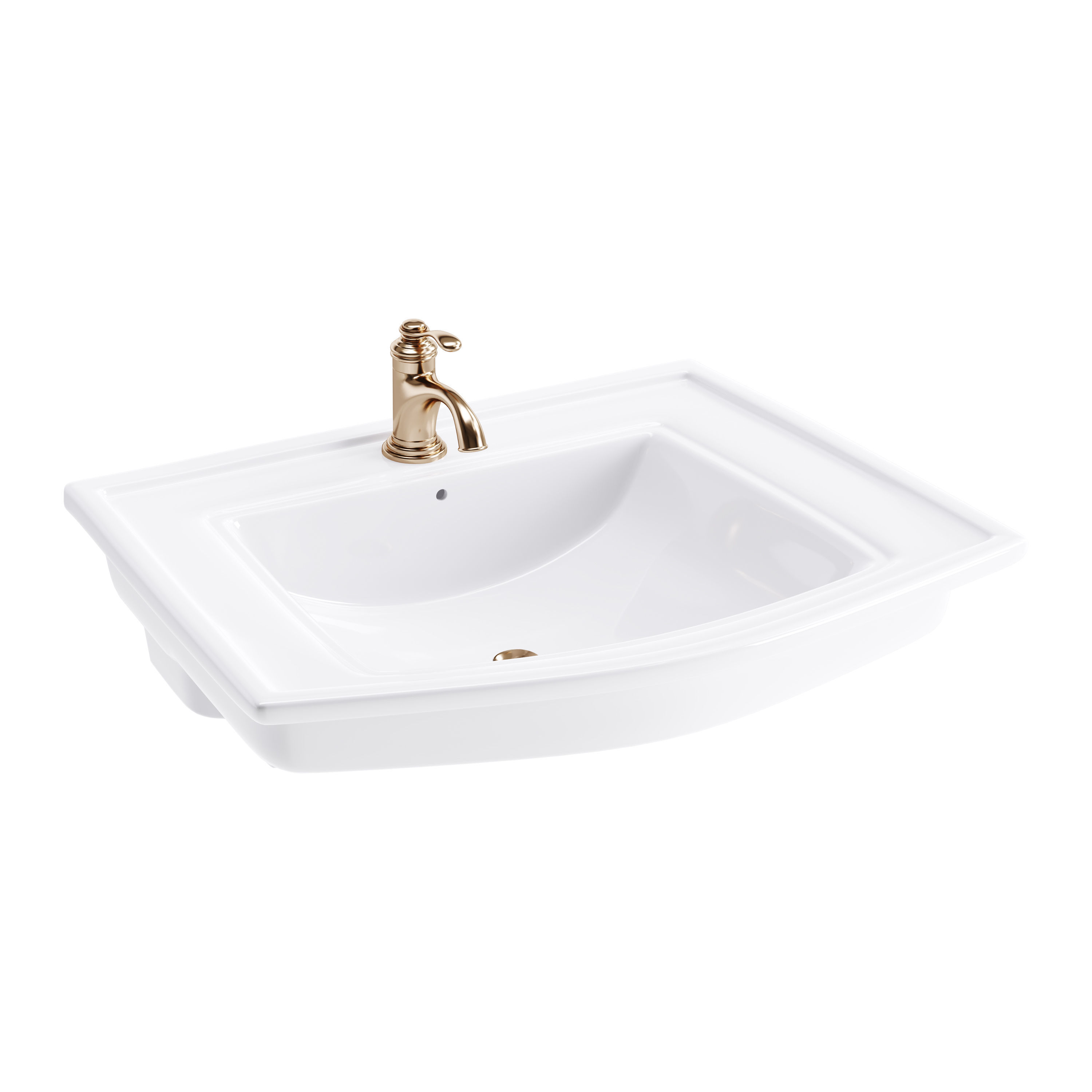 Florence Wall Mount Bathroom Vessel Sink 3D model_2