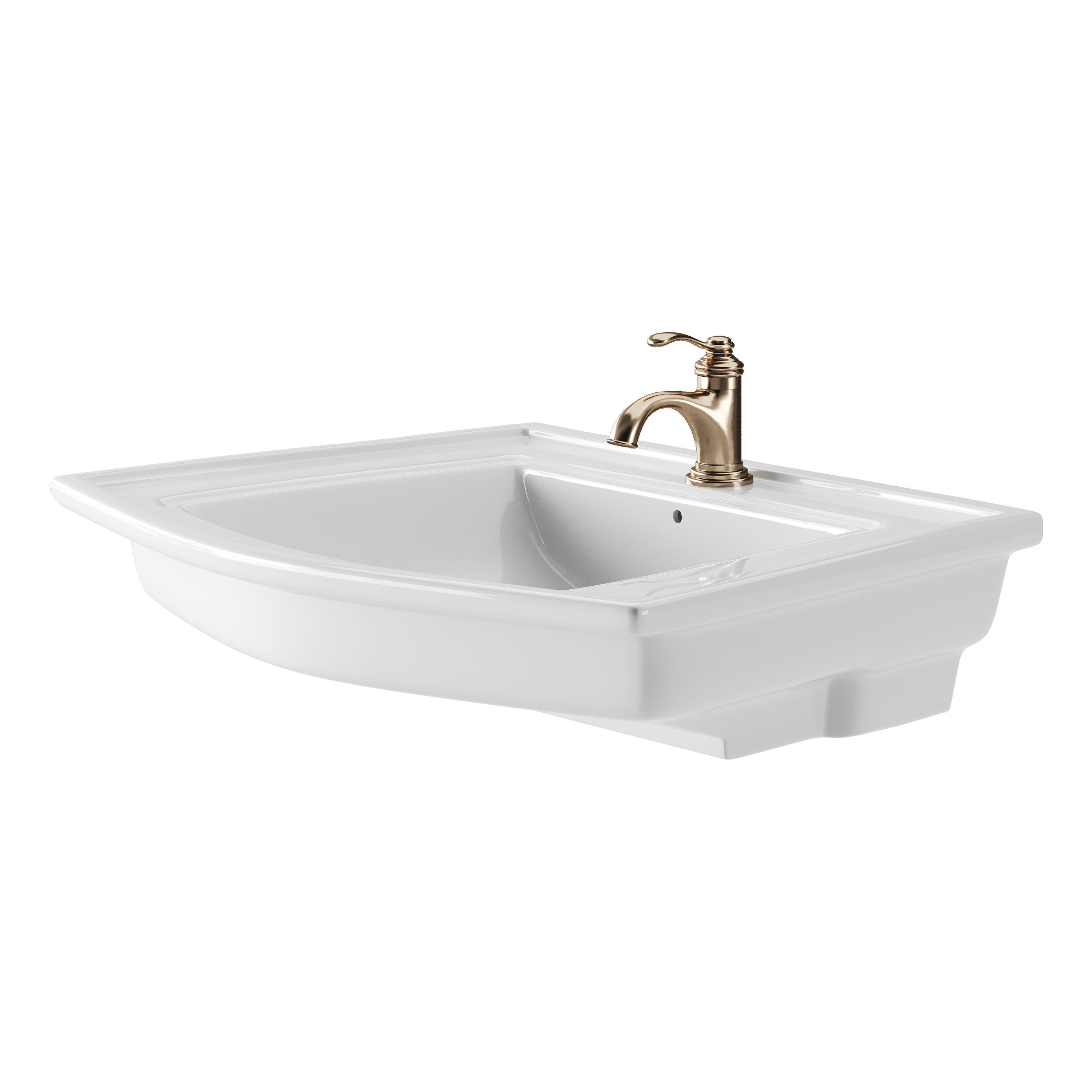 Florence Wall Mount Bathroom Vessel Sink 3D model_8