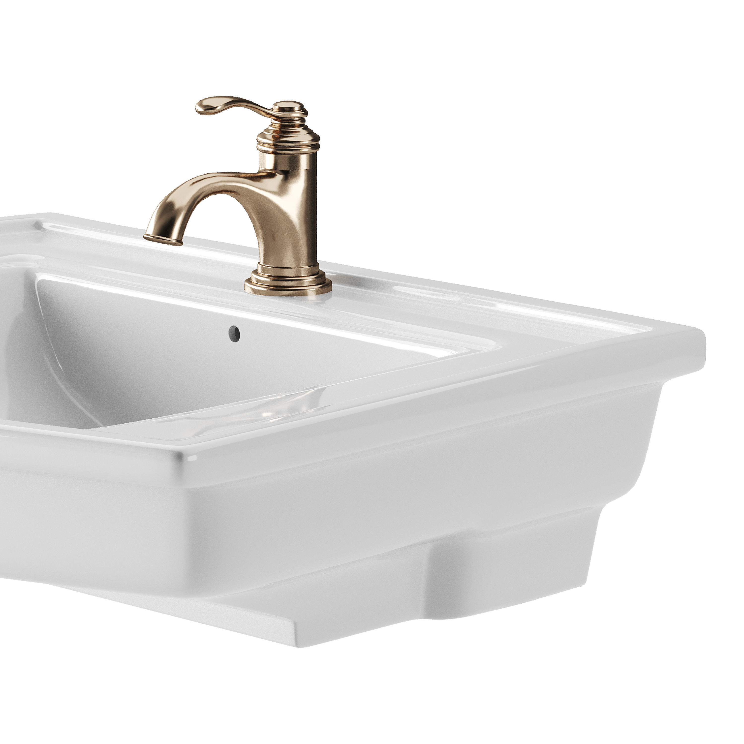 Florence Wall Mount Bathroom Vessel Sink 3D model_12