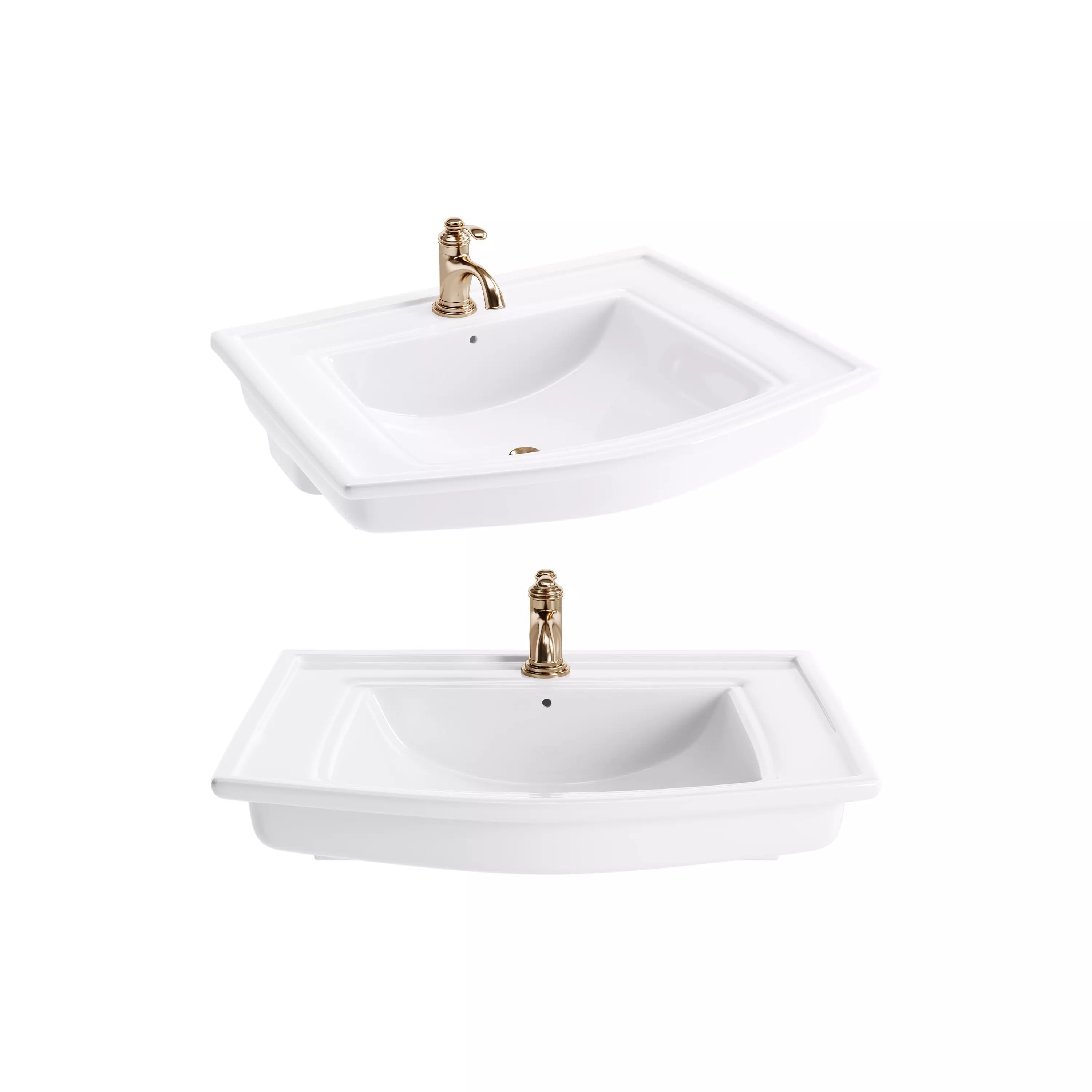 Florence Wall Mount Bathroom Vessel Sink 3D model_0