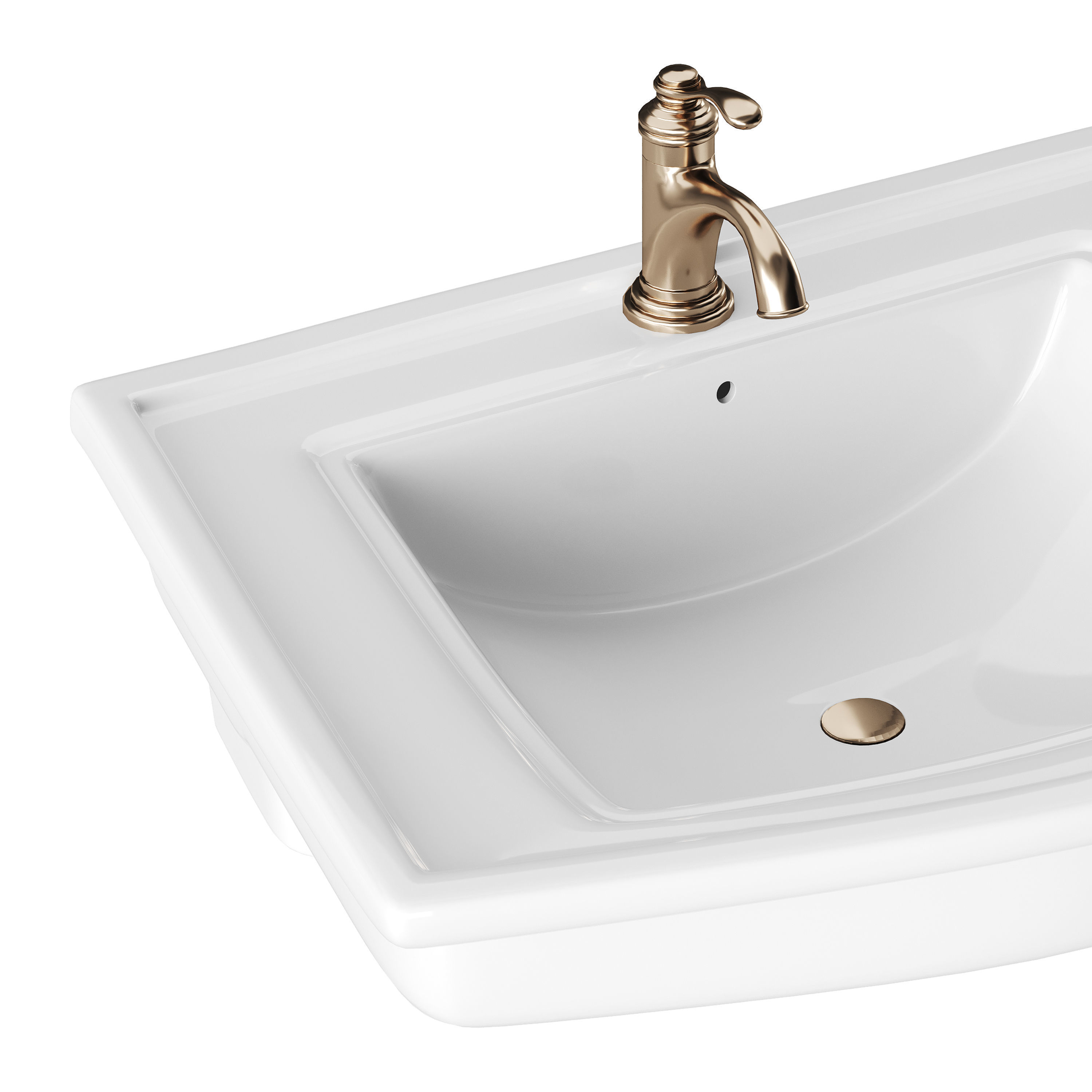 Florence Wall Mount Bathroom Vessel Sink 3D model_6