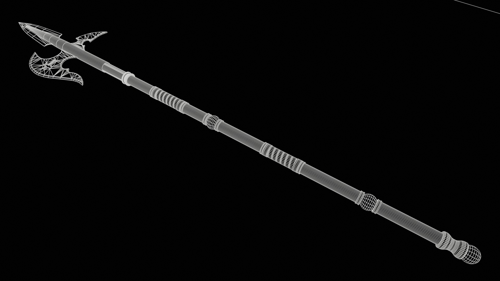 Variabilis - Inquisitor Halberd Low-poly 3D model_4